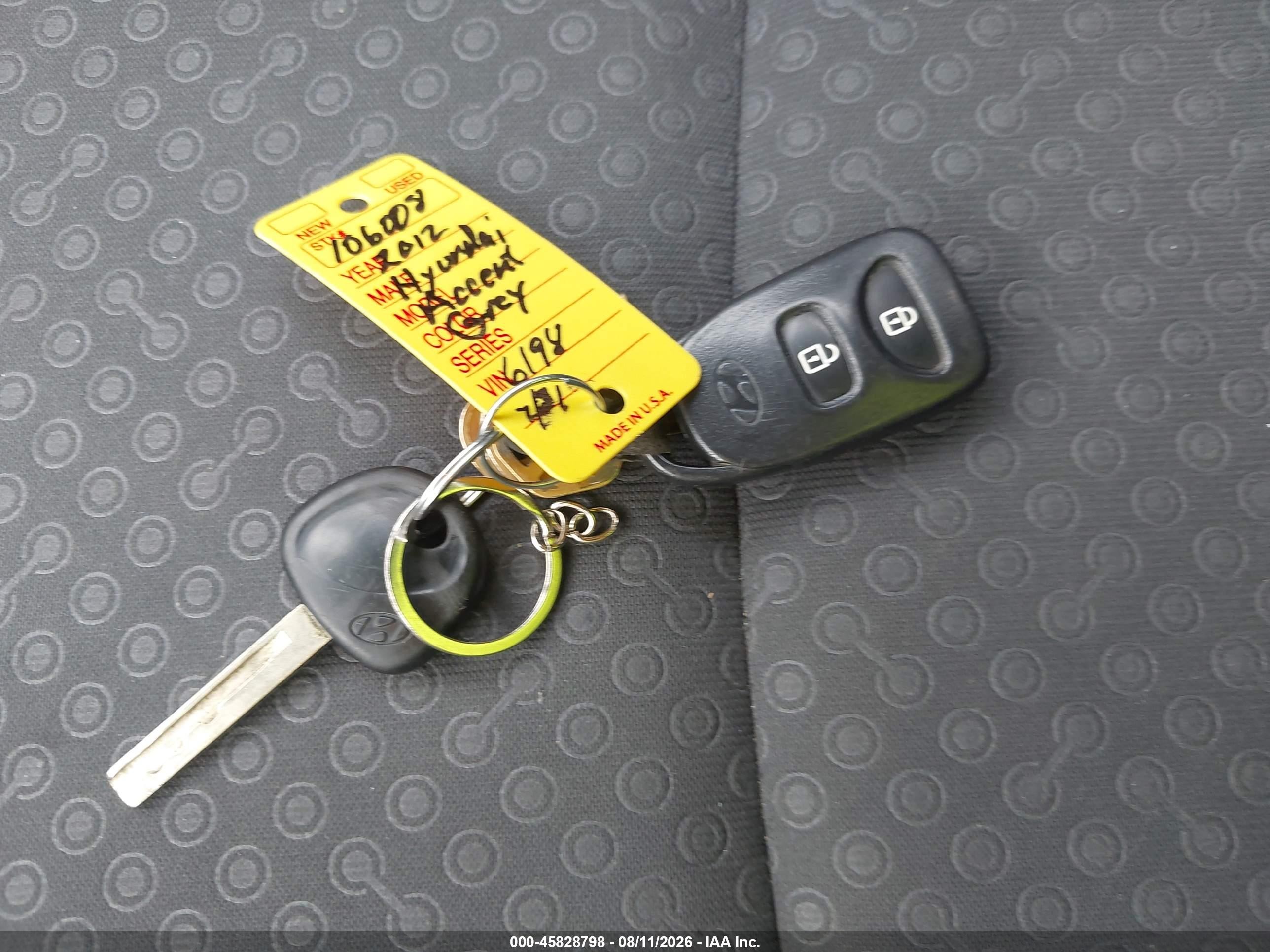 2012 Hyundai Accent Se Gray vin: KMHCU5AE8CU026198