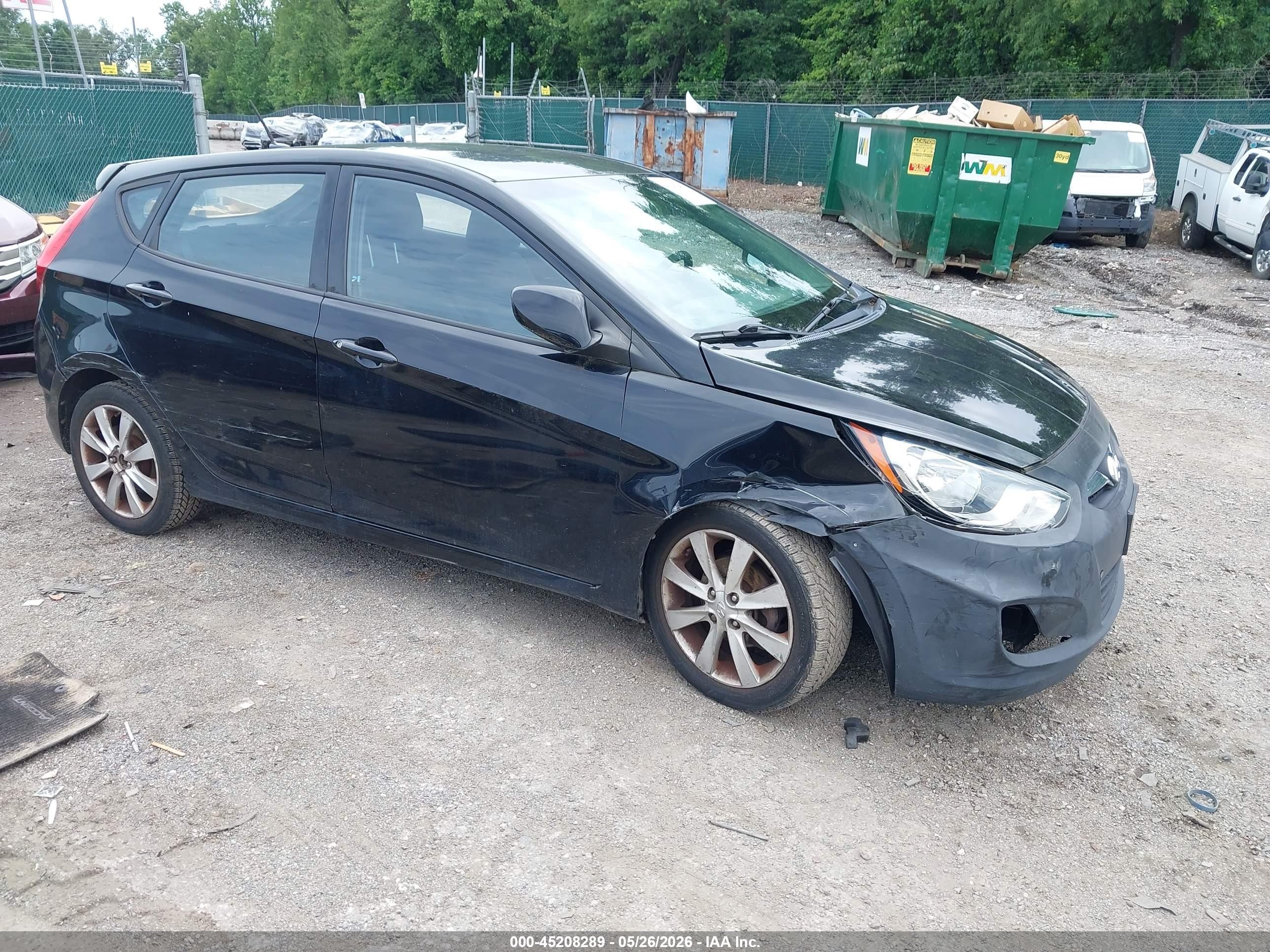 2012 Hyundai Accent Se Black vin: KMHCU5AE8CU039680