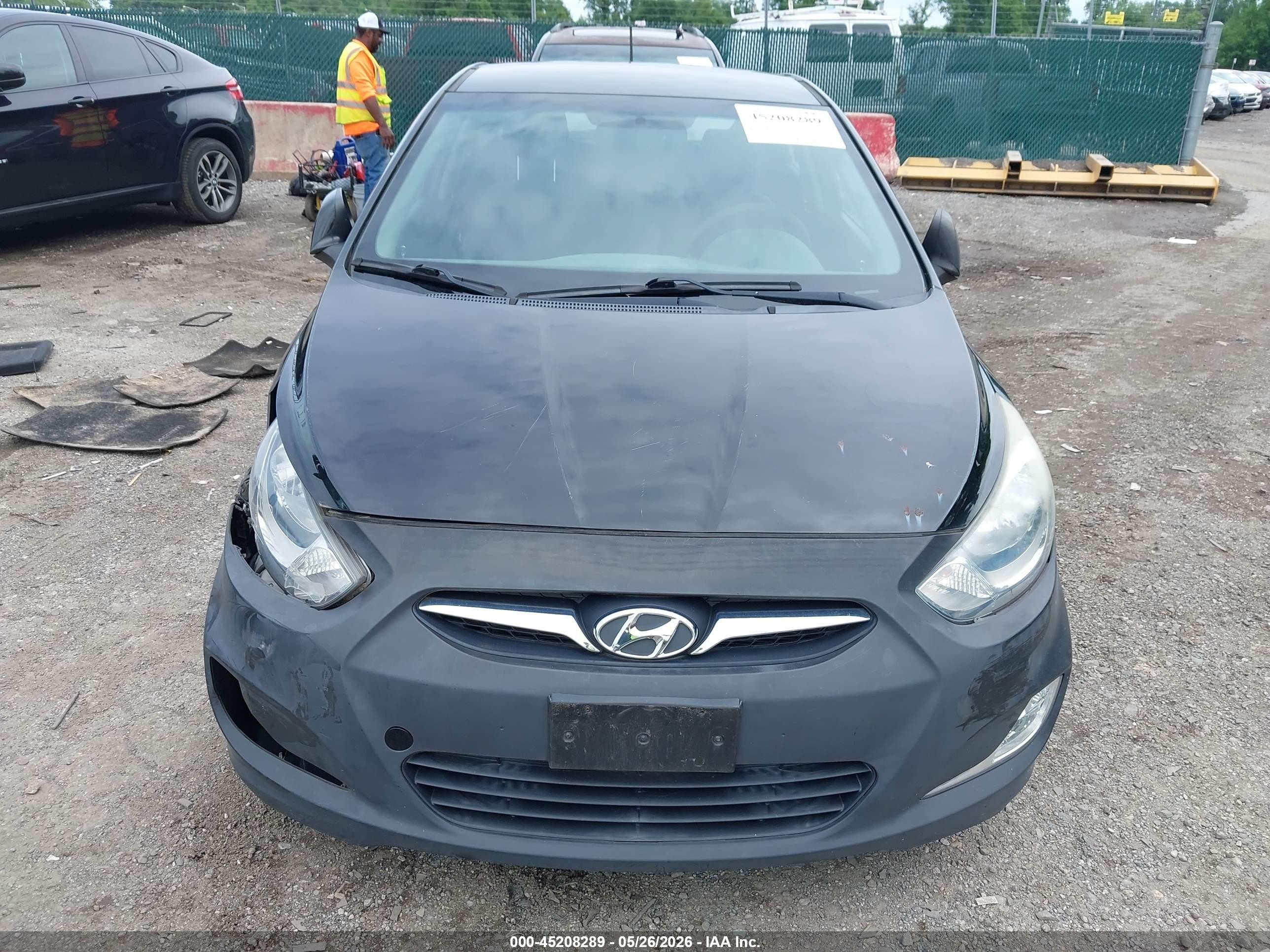 2012 Hyundai Accent Se Black vin: KMHCU5AE8CU039680