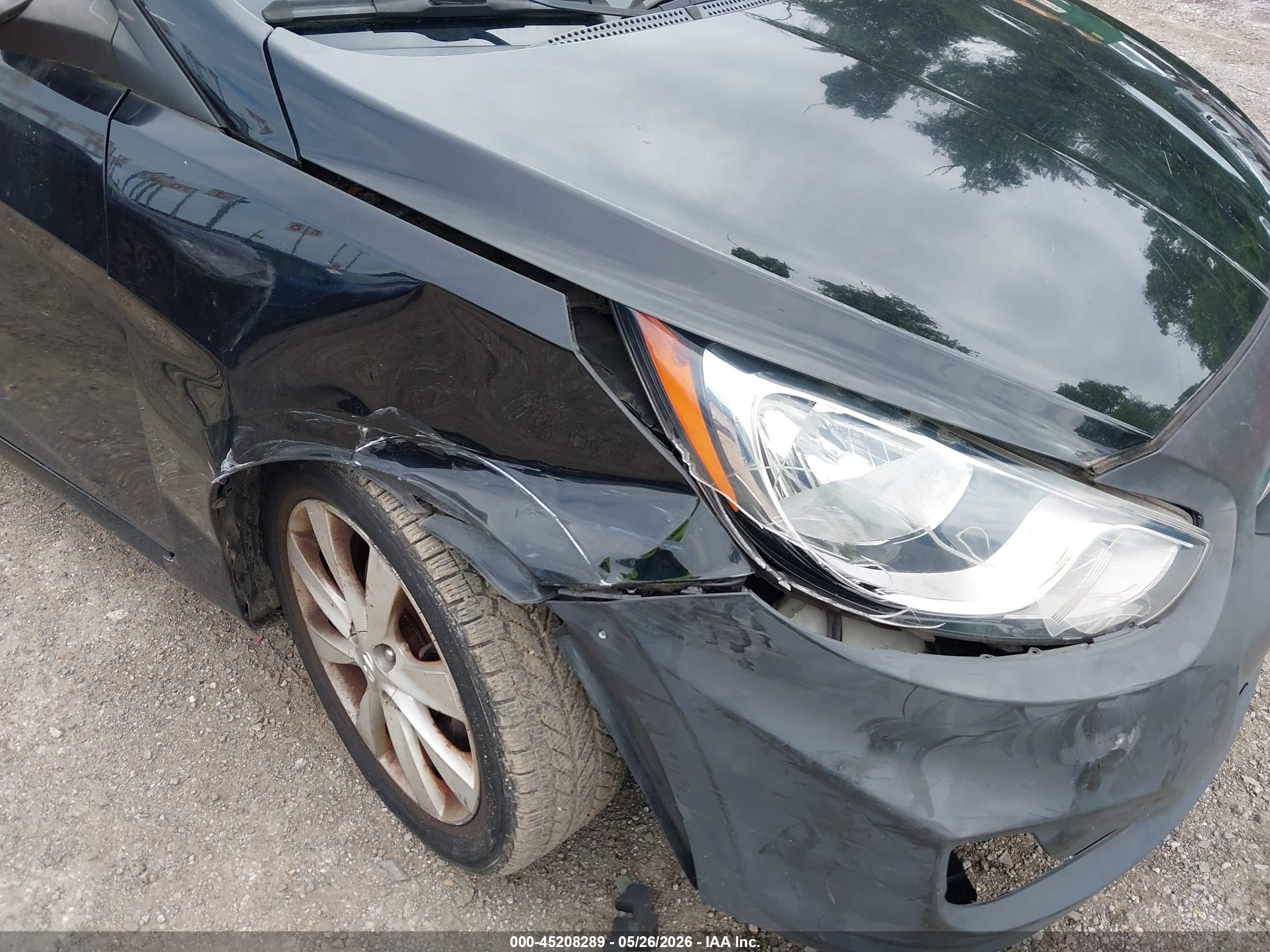 2012 Hyundai Accent Se Black vin: KMHCU5AE8CU039680