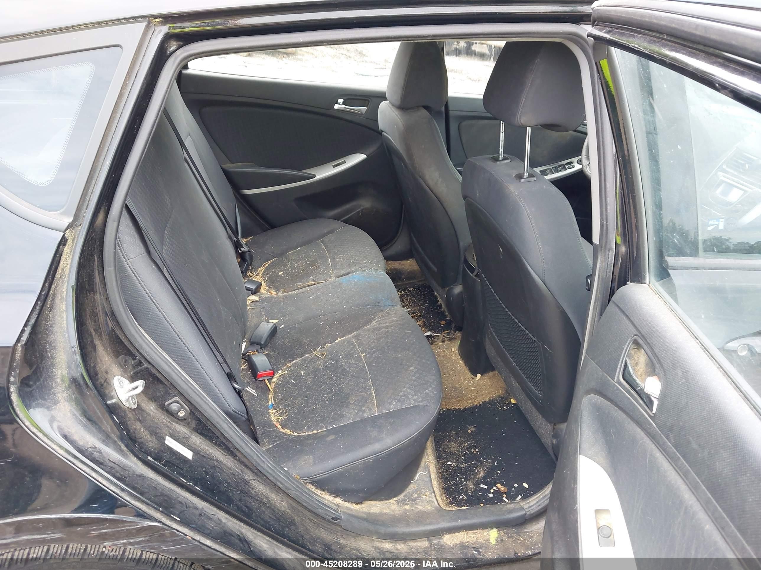 2012 Hyundai Accent Se Black vin: KMHCU5AE8CU039680