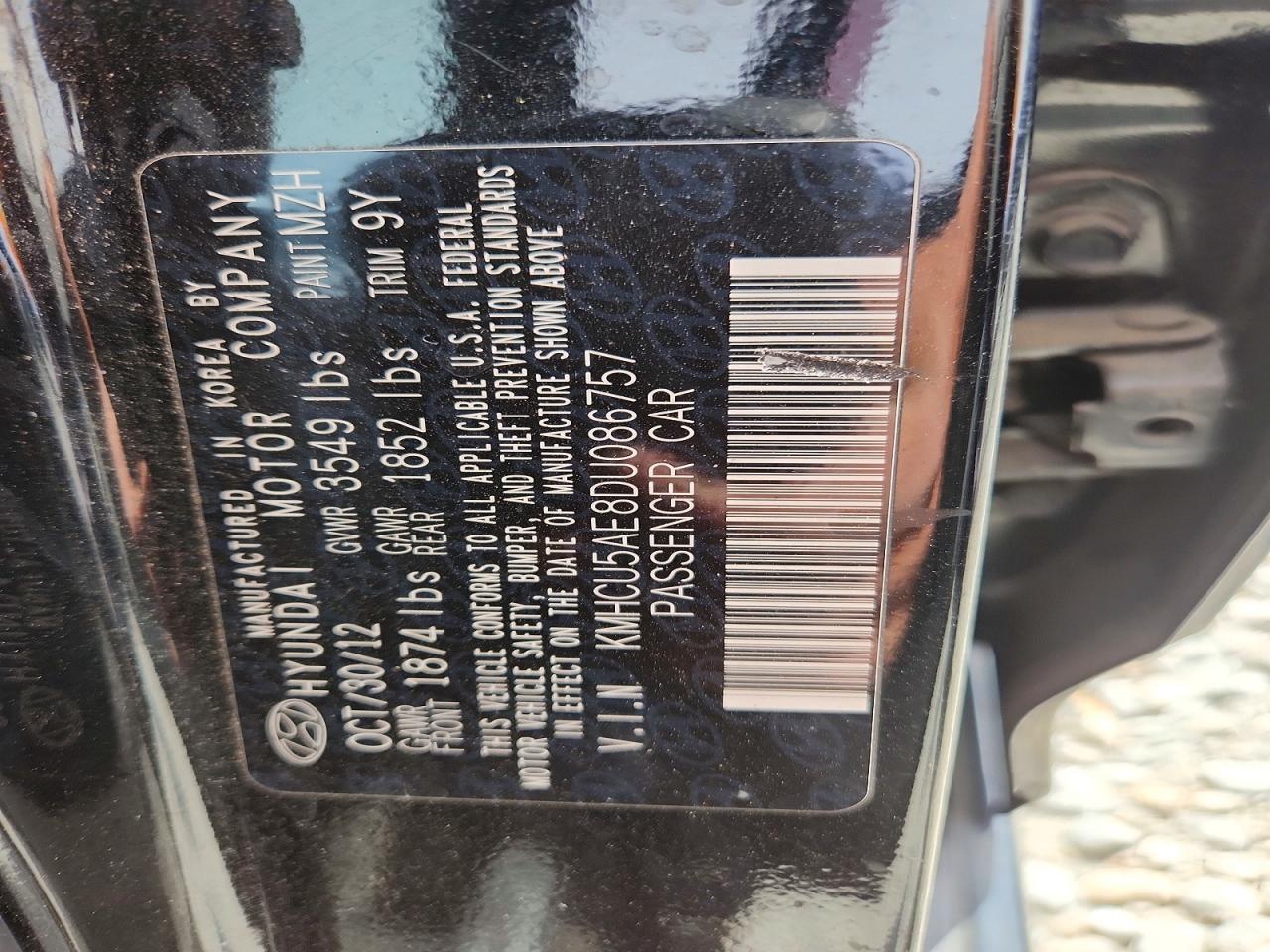 2013 Hyundai Accent Se Black vin: KMHCU5AE8DU086757