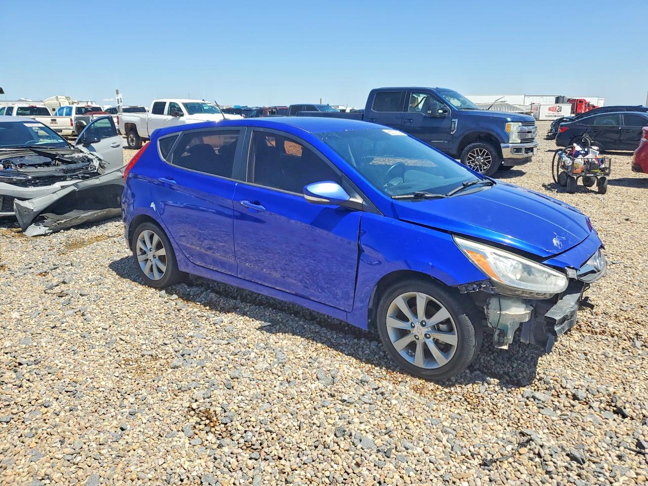 2014 Hyundai Accent Se Blue vin: KMHCU5AE8EU171583