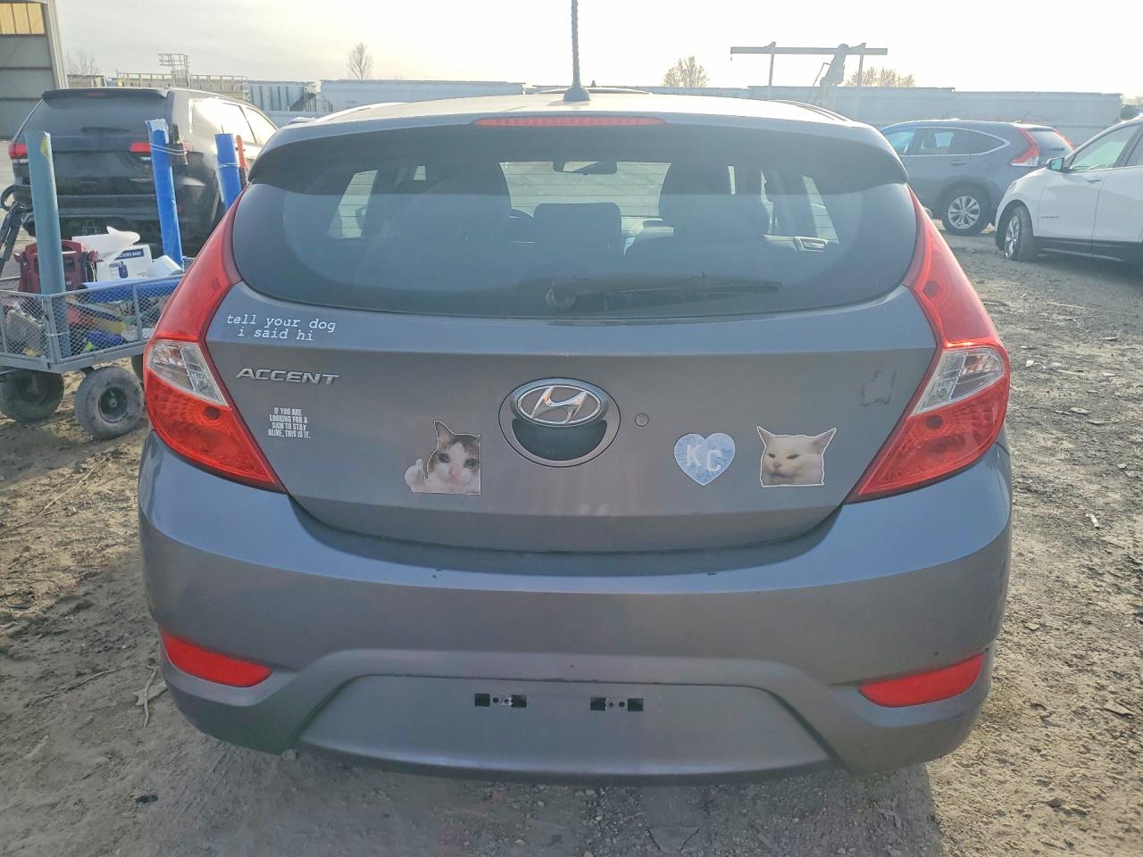 2014 Hyundai Accent Se Gray vin: KMHCU5AE8EU190070