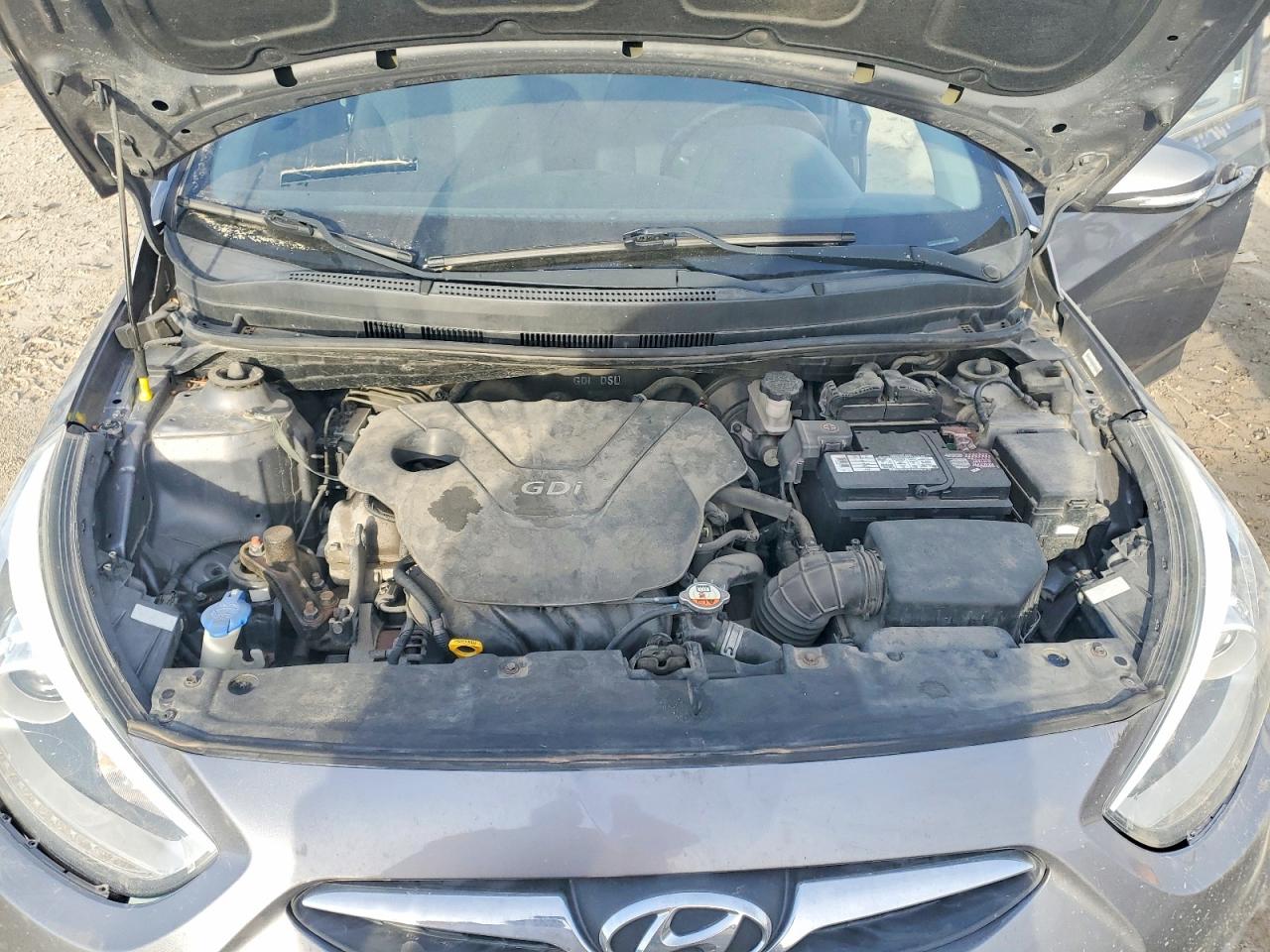 2014 Hyundai Accent Se Gray vin: KMHCU5AE8EU190070