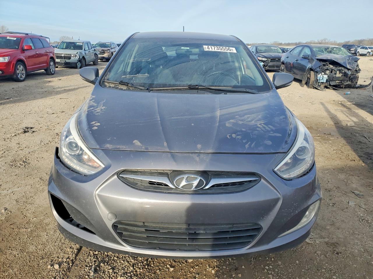 2014 Hyundai Accent Se Gray vin: KMHCU5AE8EU190070