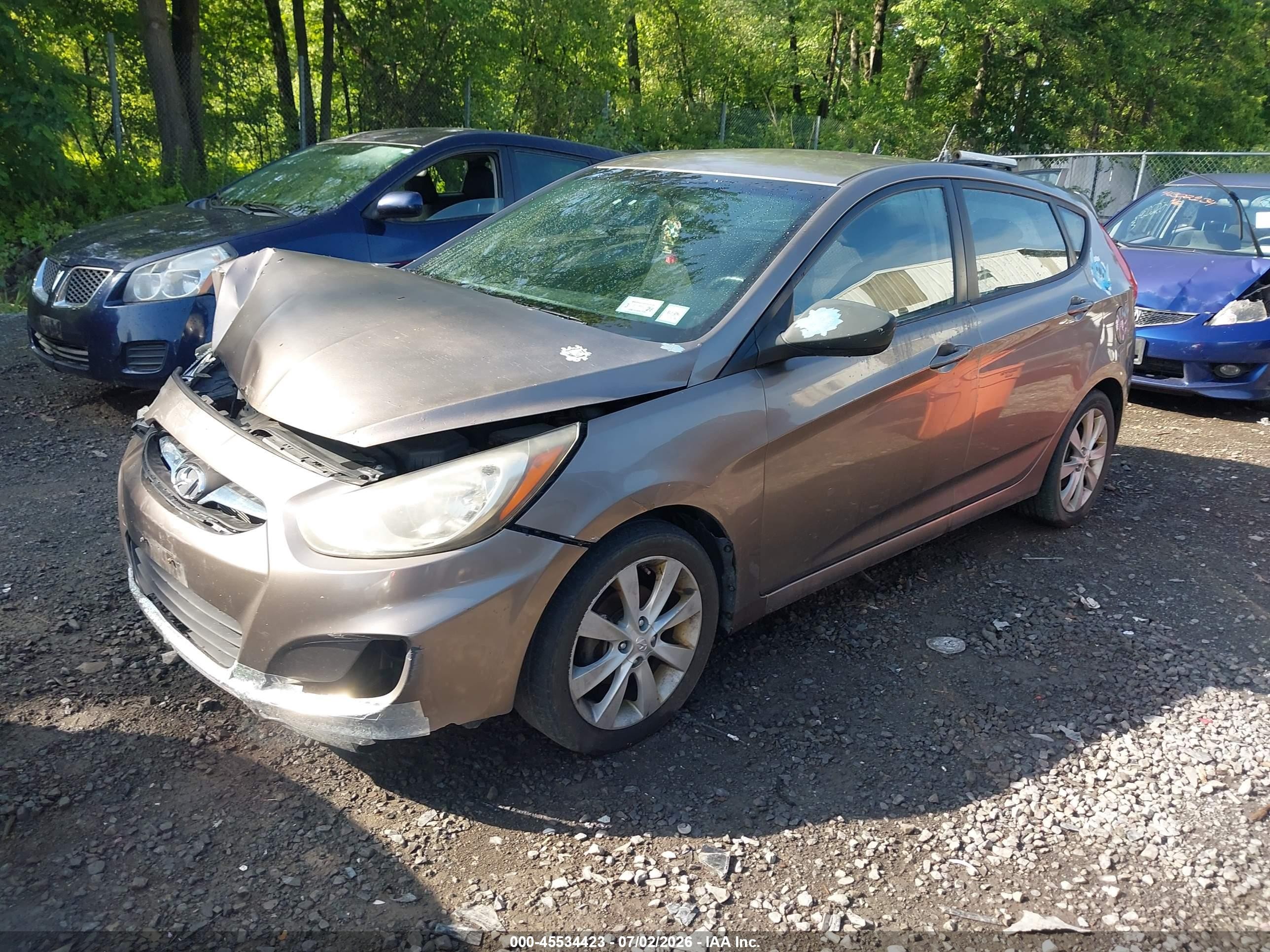 2012 Hyundai Accent Se Brown vin: KMHCU5AE9CU012519
