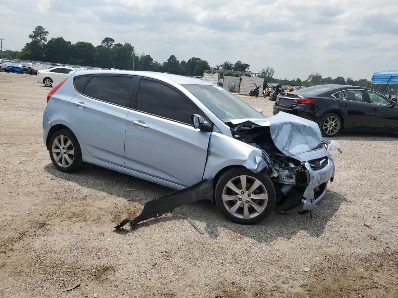 2012 Hyundai Accent Gls Blue vin: KMHCU5AE9CU032849