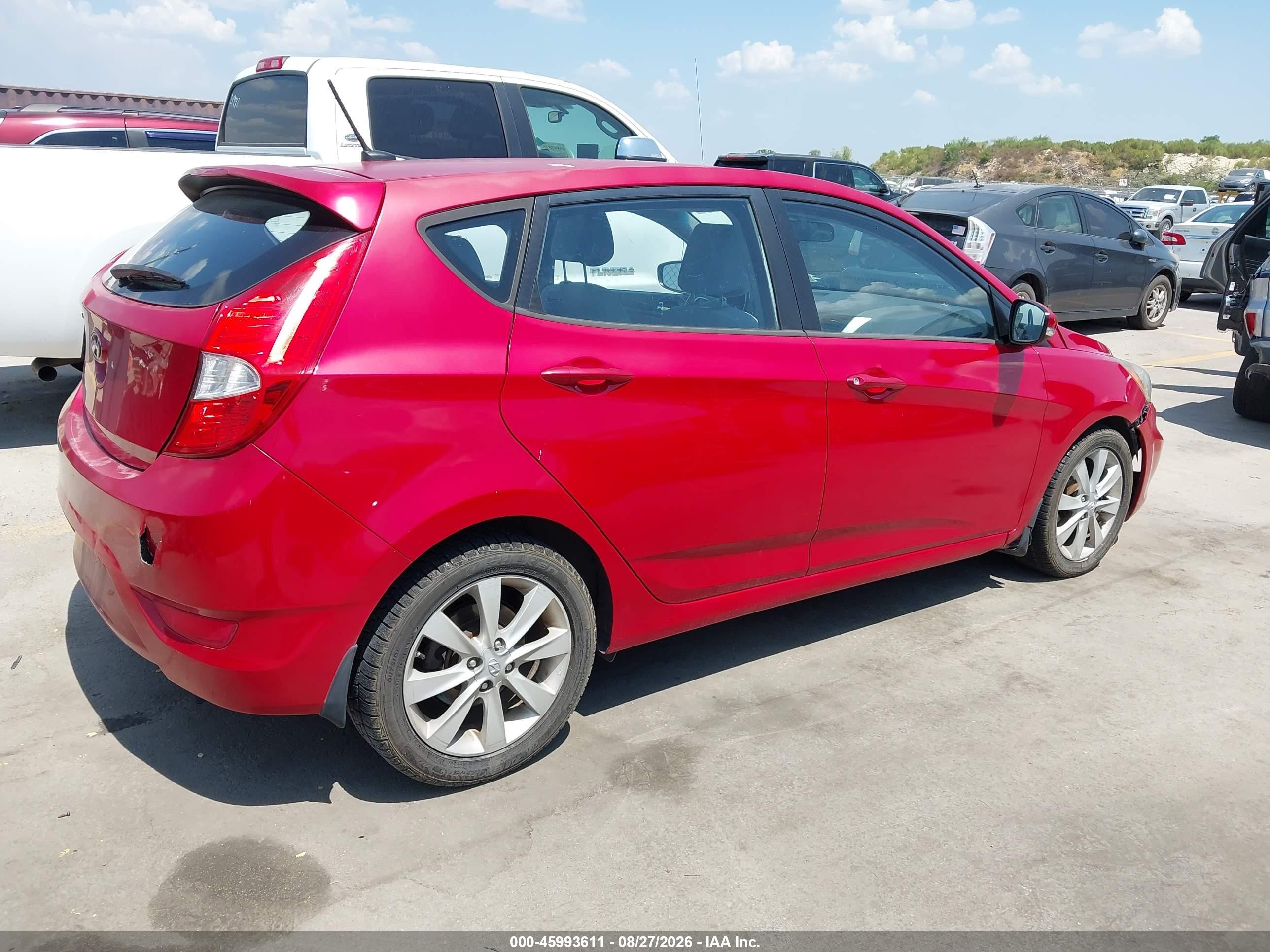 2013 Hyundai Accent Se Красный vin: KMHCU5AE9DU070163