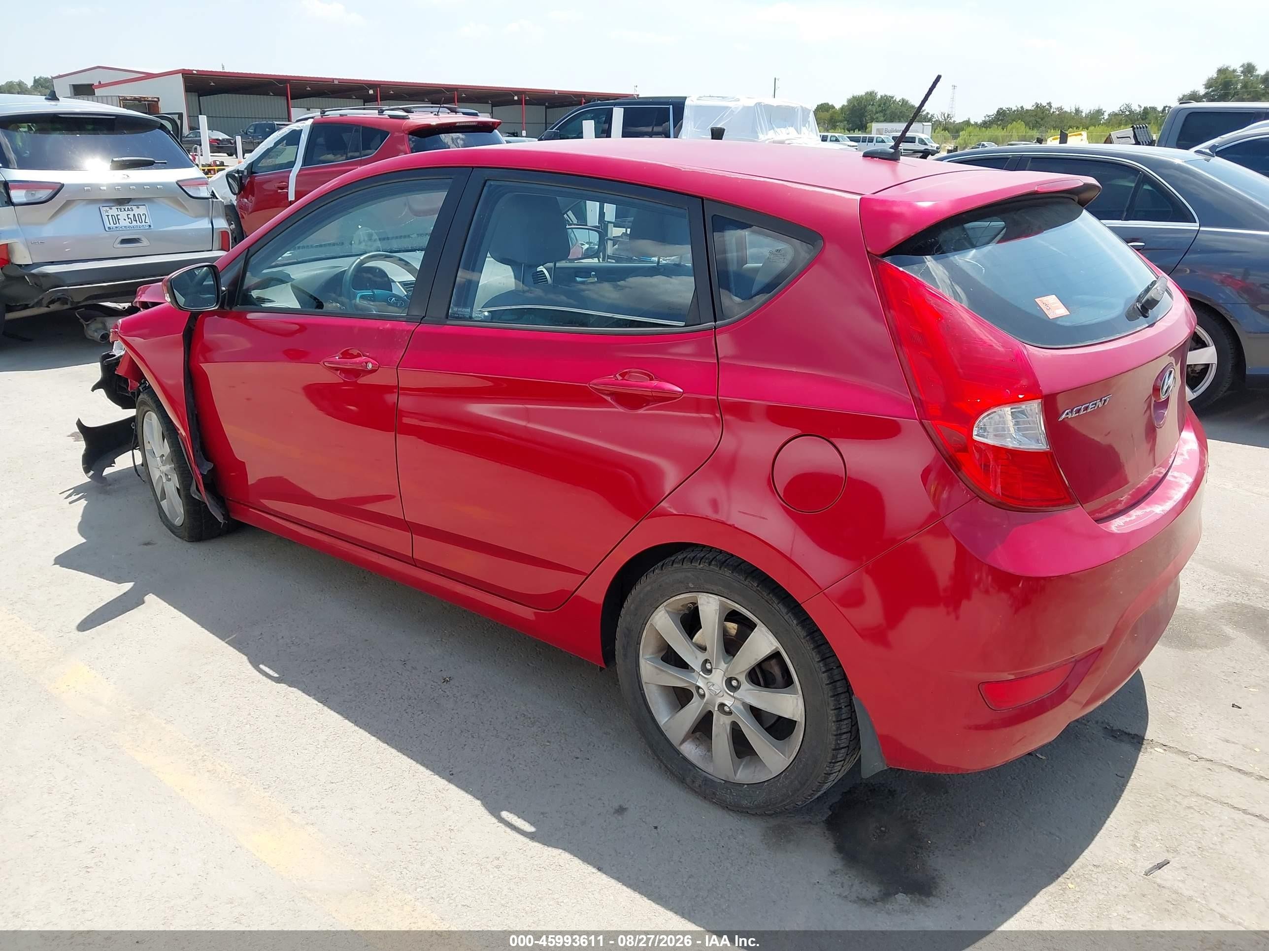 2013 Hyundai Accent Se Красный vin: KMHCU5AE9DU070163