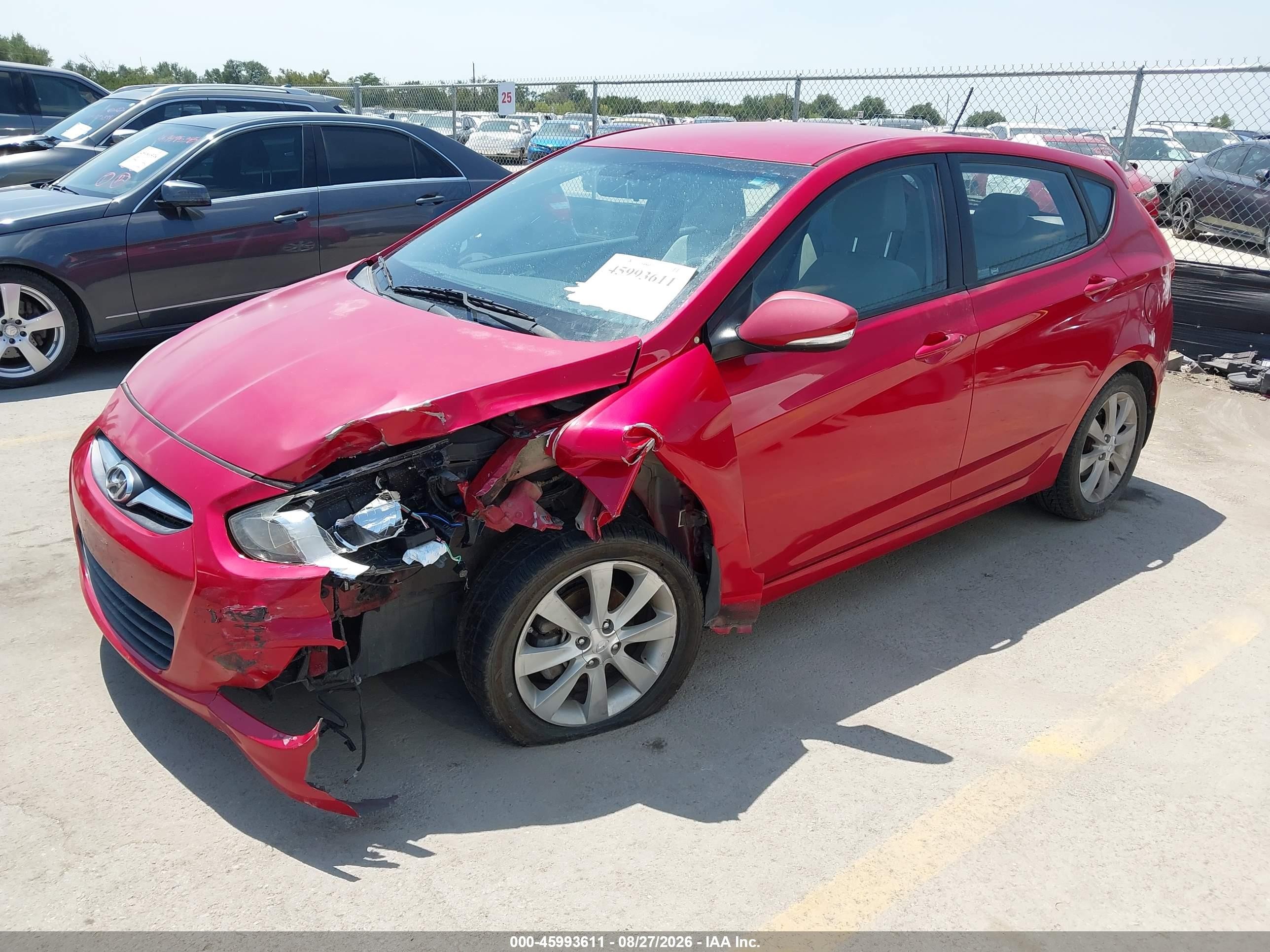 2013 Hyundai Accent Se Красный vin: KMHCU5AE9DU070163