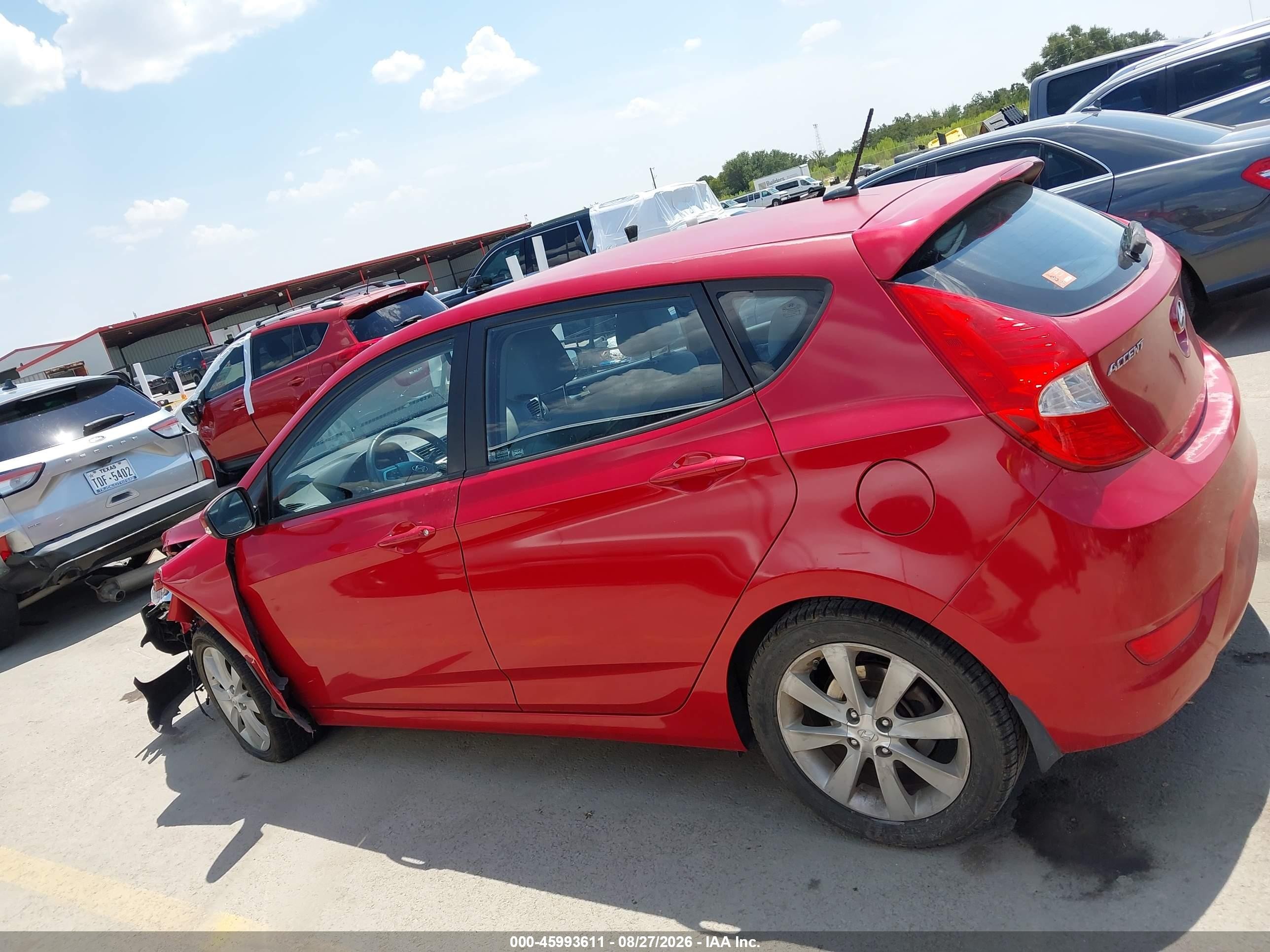 2013 Hyundai Accent Se Красный vin: KMHCU5AE9DU070163