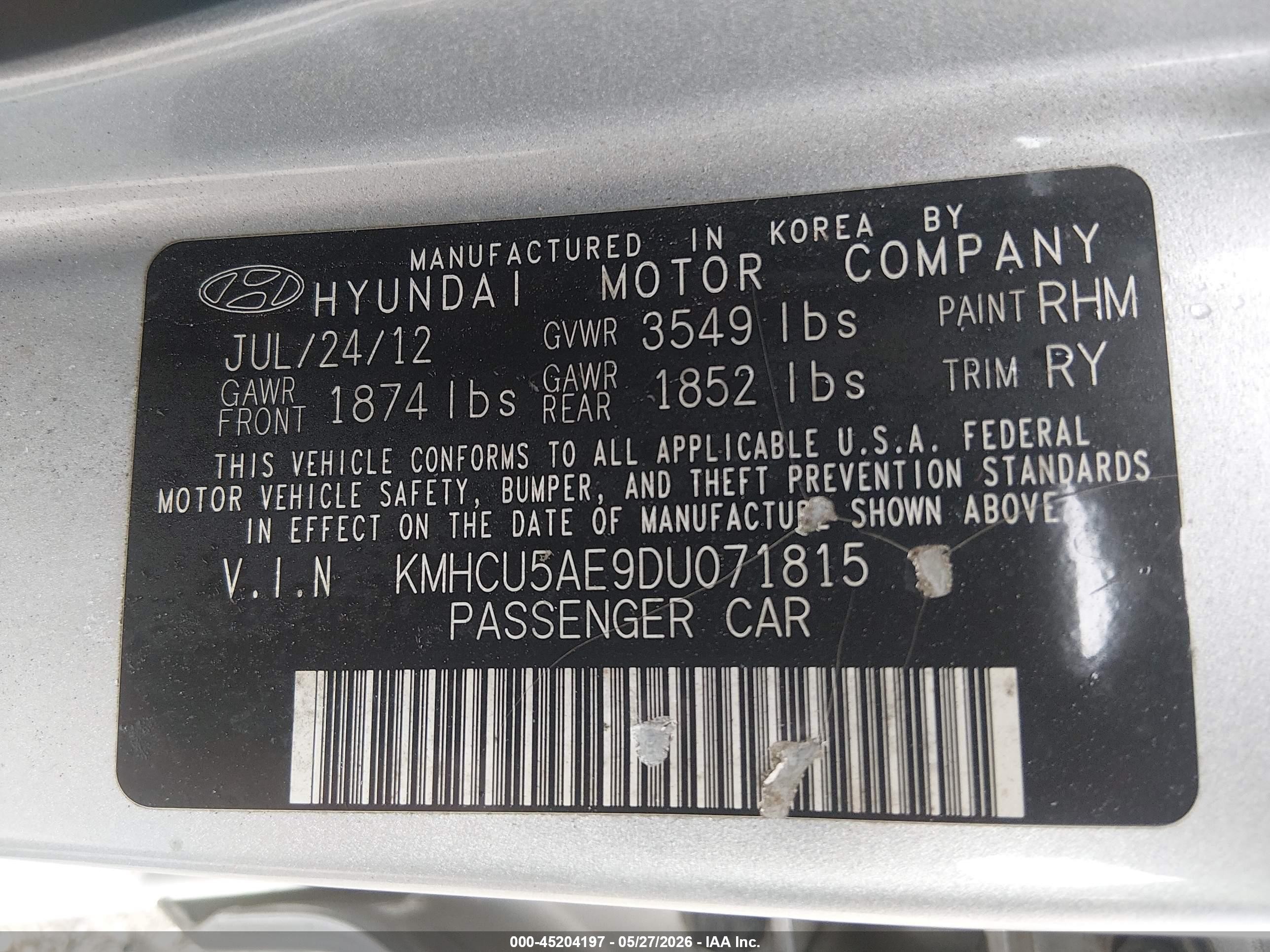 2013 Hyundai Accent Se Silver vin: KMHCU5AE9DU071815