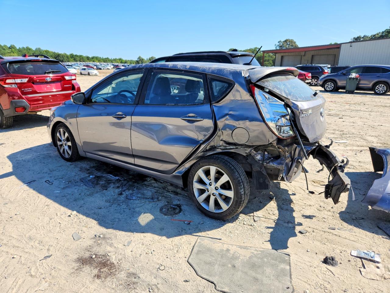 2013 Hyundai Accent Se Серый vin: KMHCU5AE9DU132578