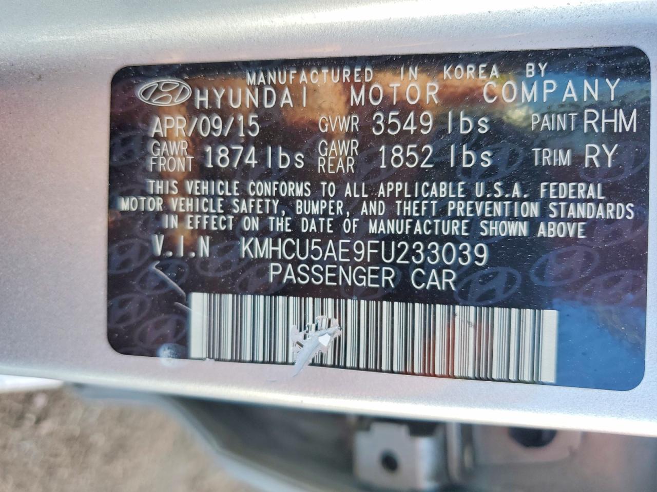 2015 Hyundai Accent Sport Серебряный vin: KMHCU5AE9FU233039
