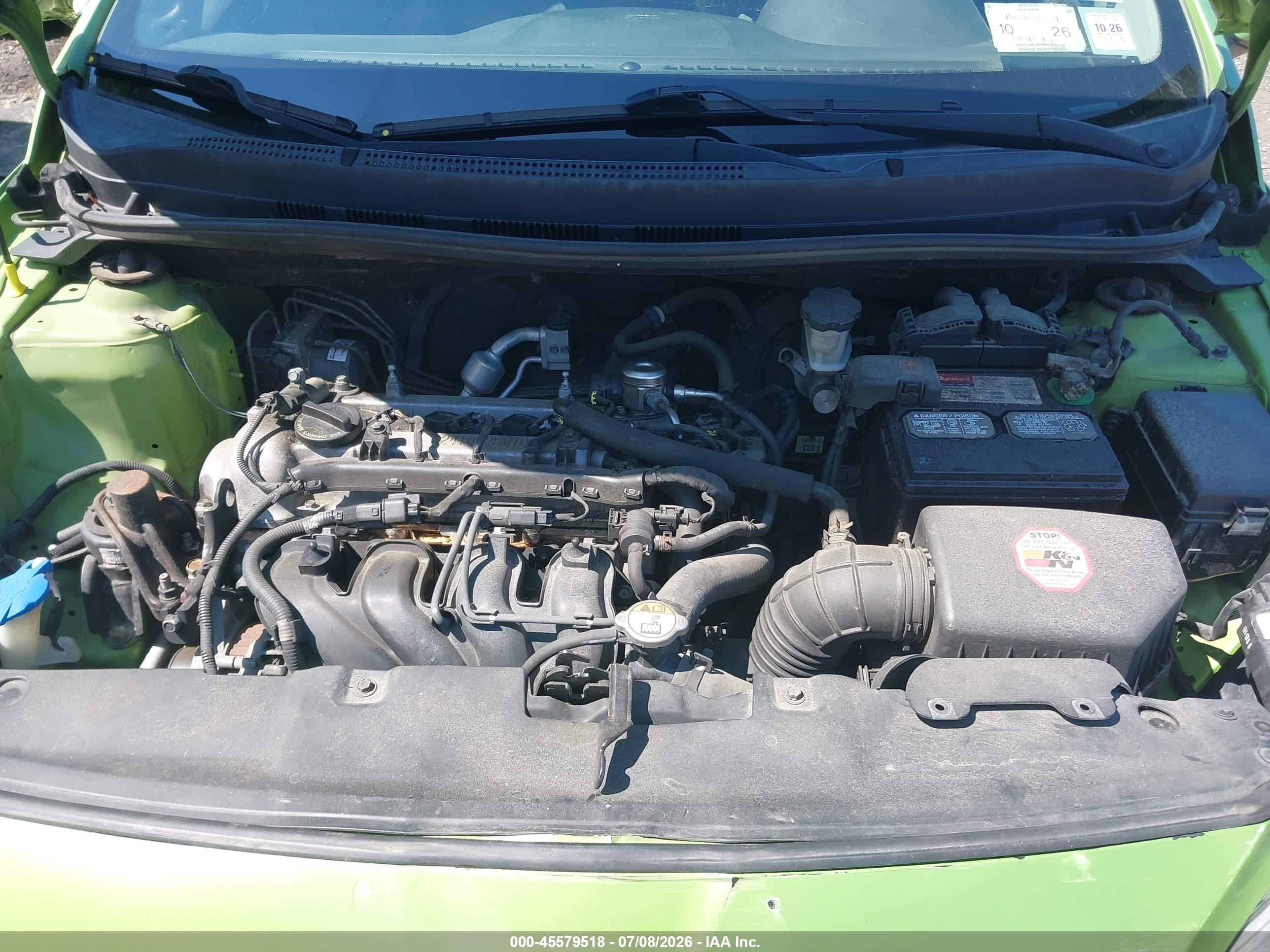 2012 Hyundai Accent Se Green vin: KMHCU5AEXCU035257
