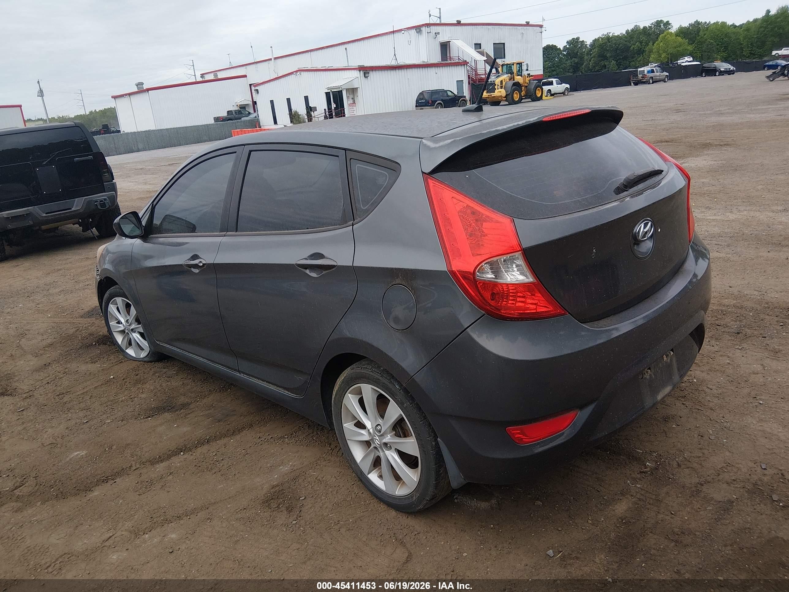 2012 Hyundai Accent Se Gray vin: KMHCU5AEXCU045142