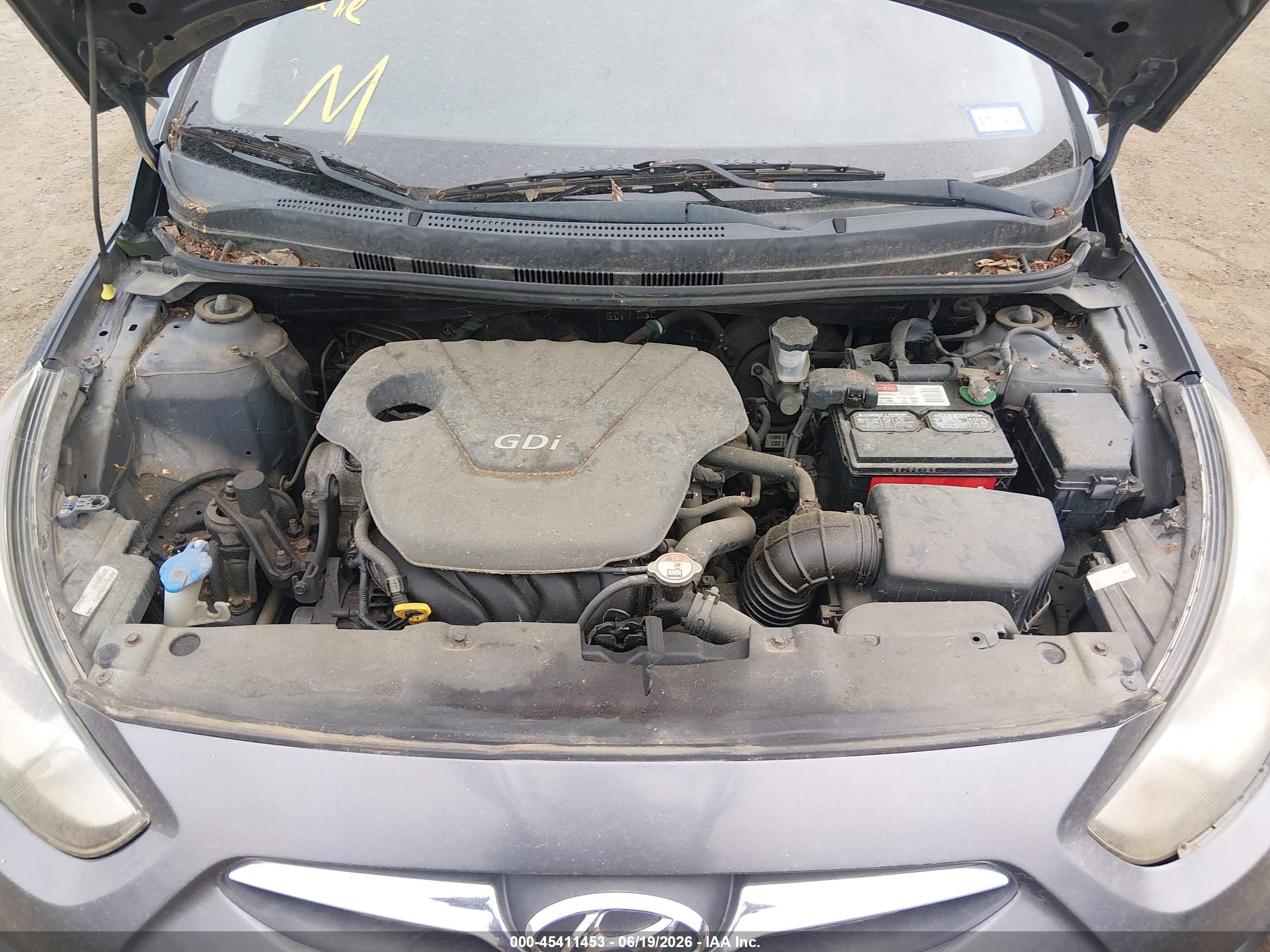 2012 Hyundai Accent Se Gray vin: KMHCU5AEXCU045142