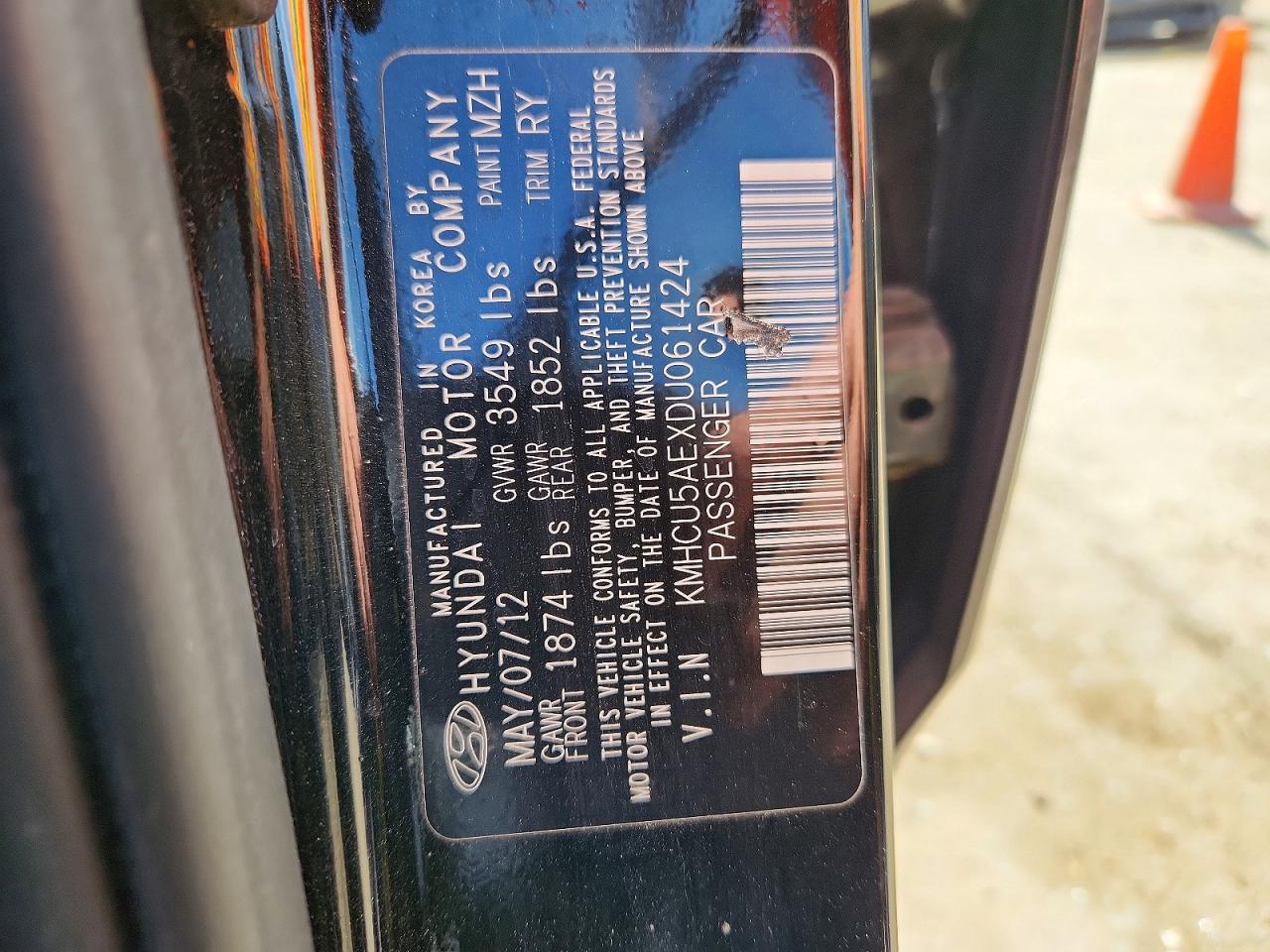 2013 Hyundai Accent Gls Black vin: KMHCU5AEXDU061424