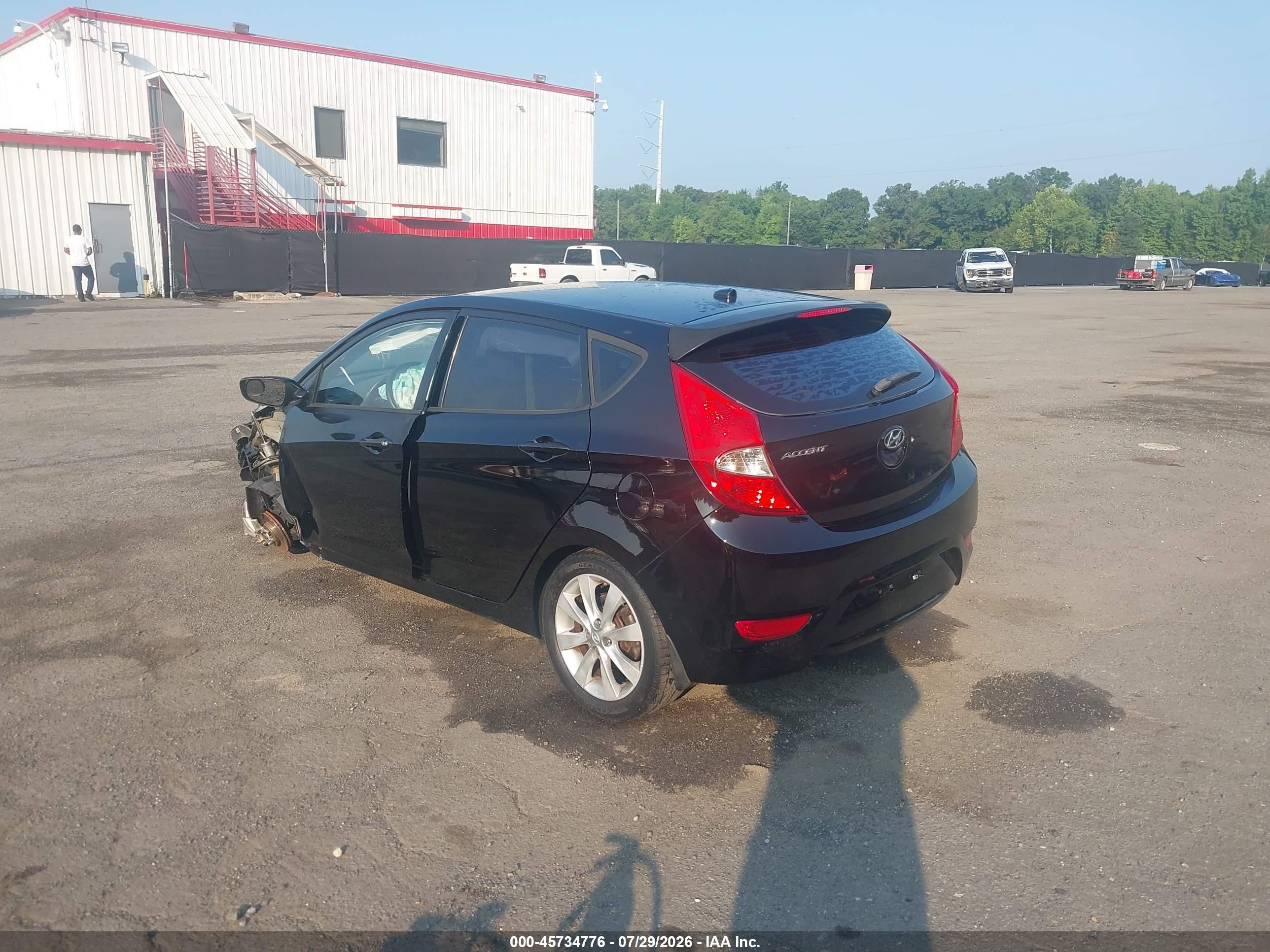 2013 Hyundai Accent Se Черный vin: KMHCU5AEXDU065330