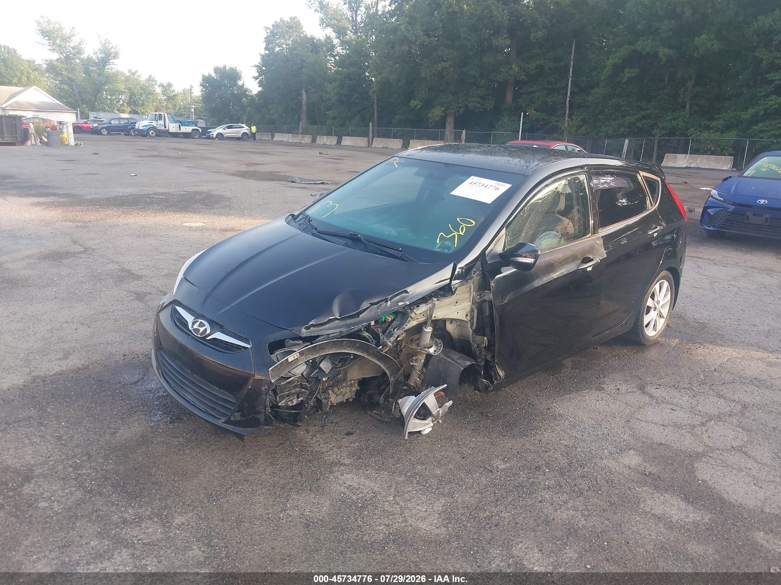 2013 Hyundai Accent Se Черный vin: KMHCU5AEXDU065330