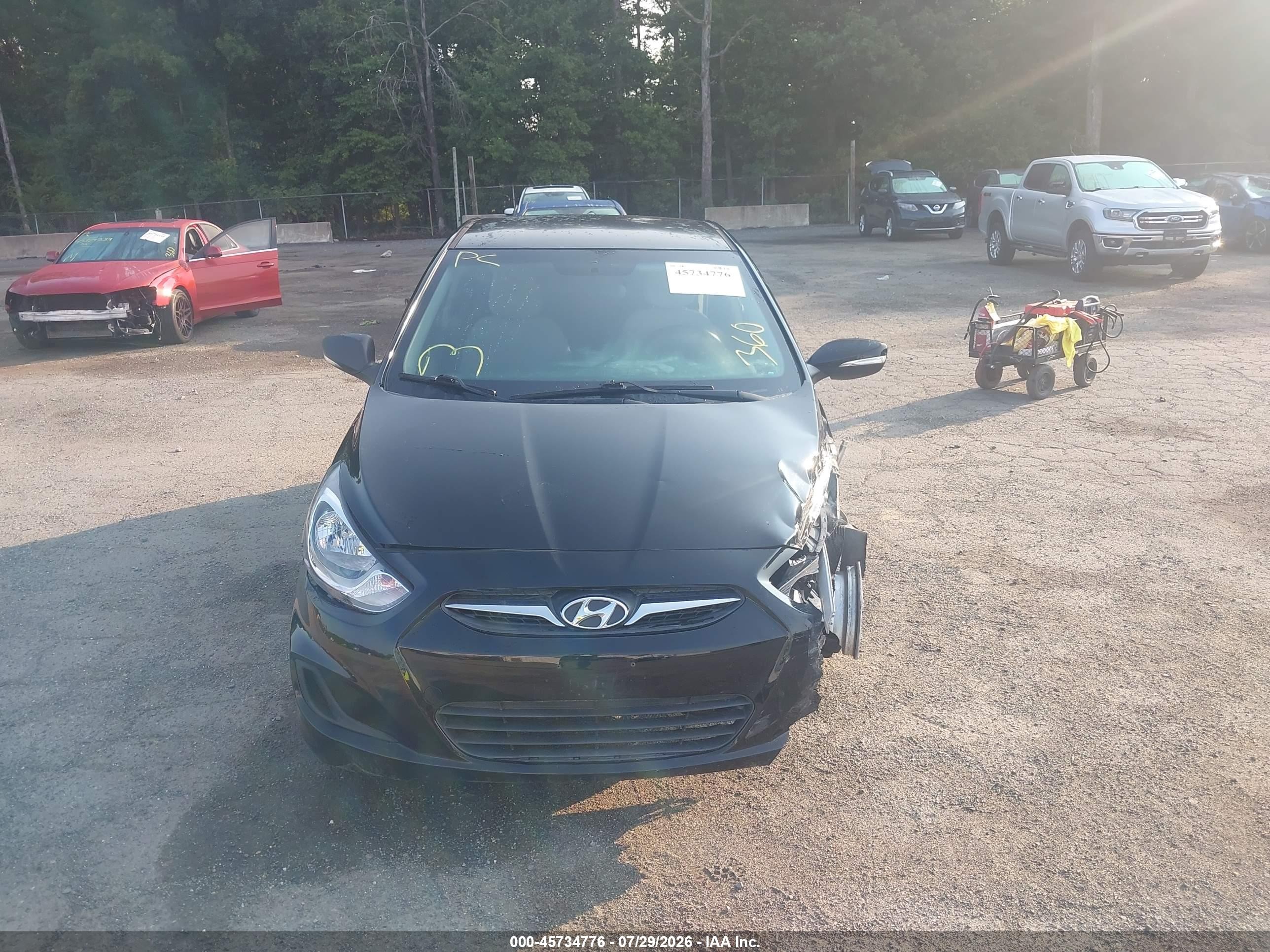 2013 Hyundai Accent Se Черный vin: KMHCU5AEXDU065330