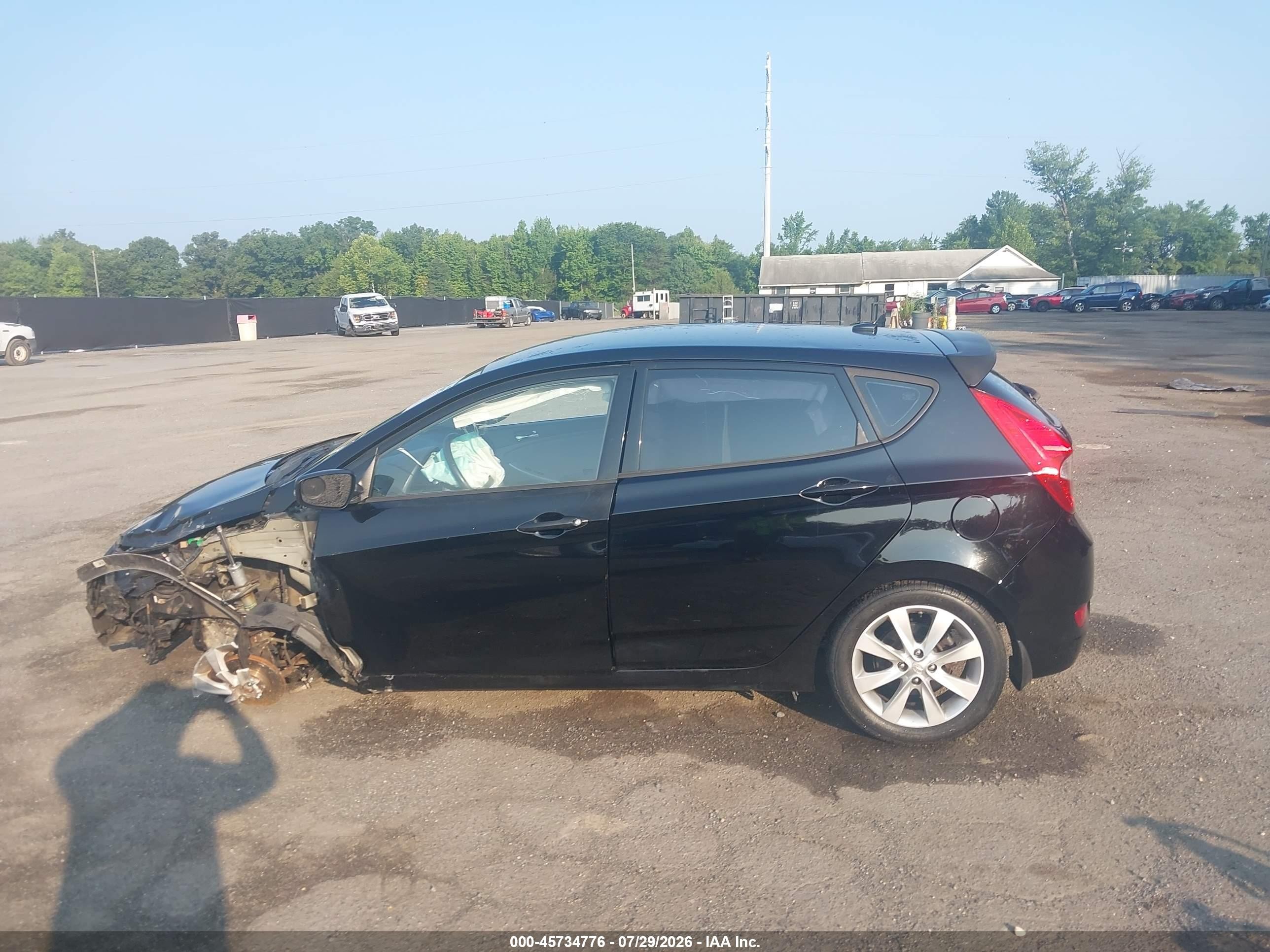 2013 Hyundai Accent Se Черный vin: KMHCU5AEXDU065330