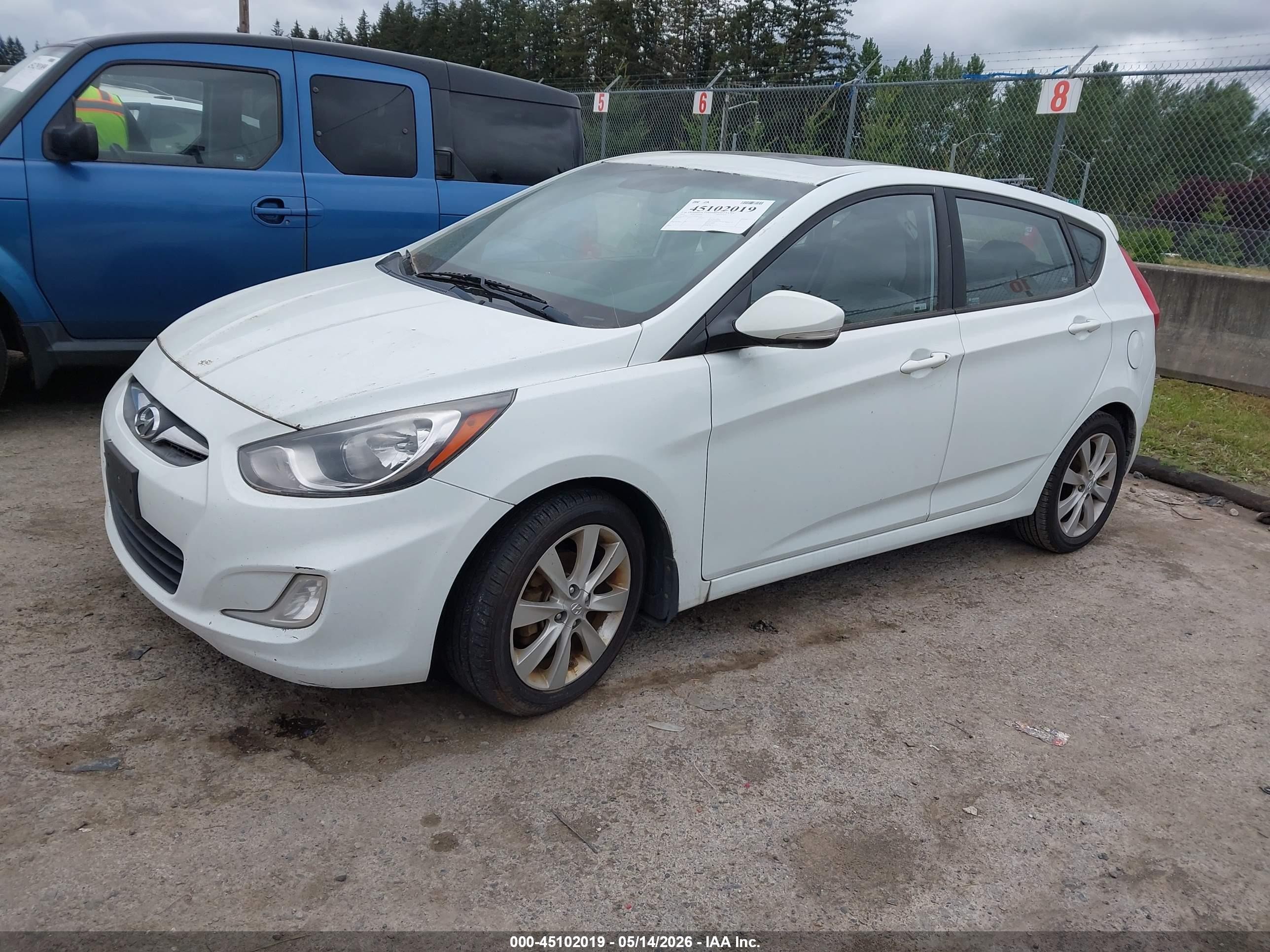 2013 Hyundai Accent Se Белый vin: KMHCU5AEXDU073184