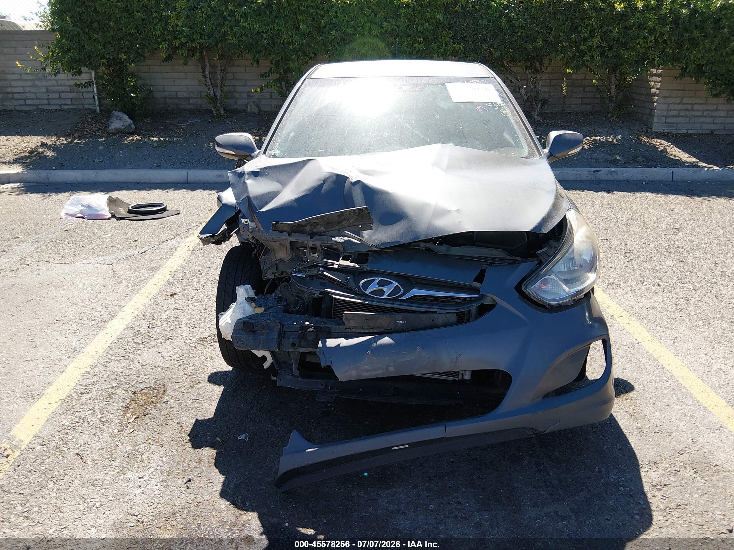 2013 Hyundai Accent Se Gray vin: KMHCU5AEXDU073685