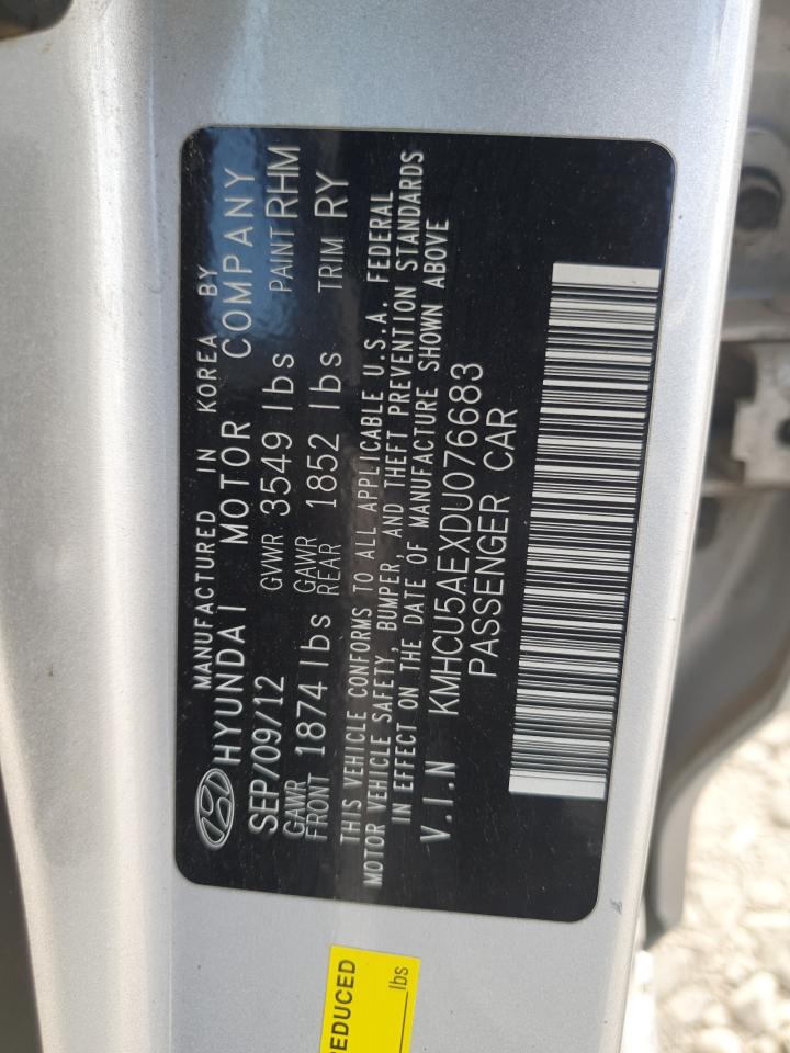 2013 Hyundai Accent Gls Silver vin: KMHCU5AEXDU076683