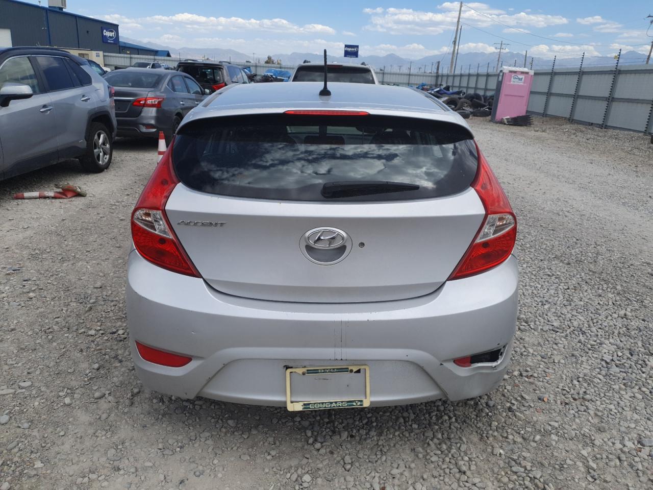 2013 Hyundai Accent Gls Silver vin: KMHCU5AEXDU076683