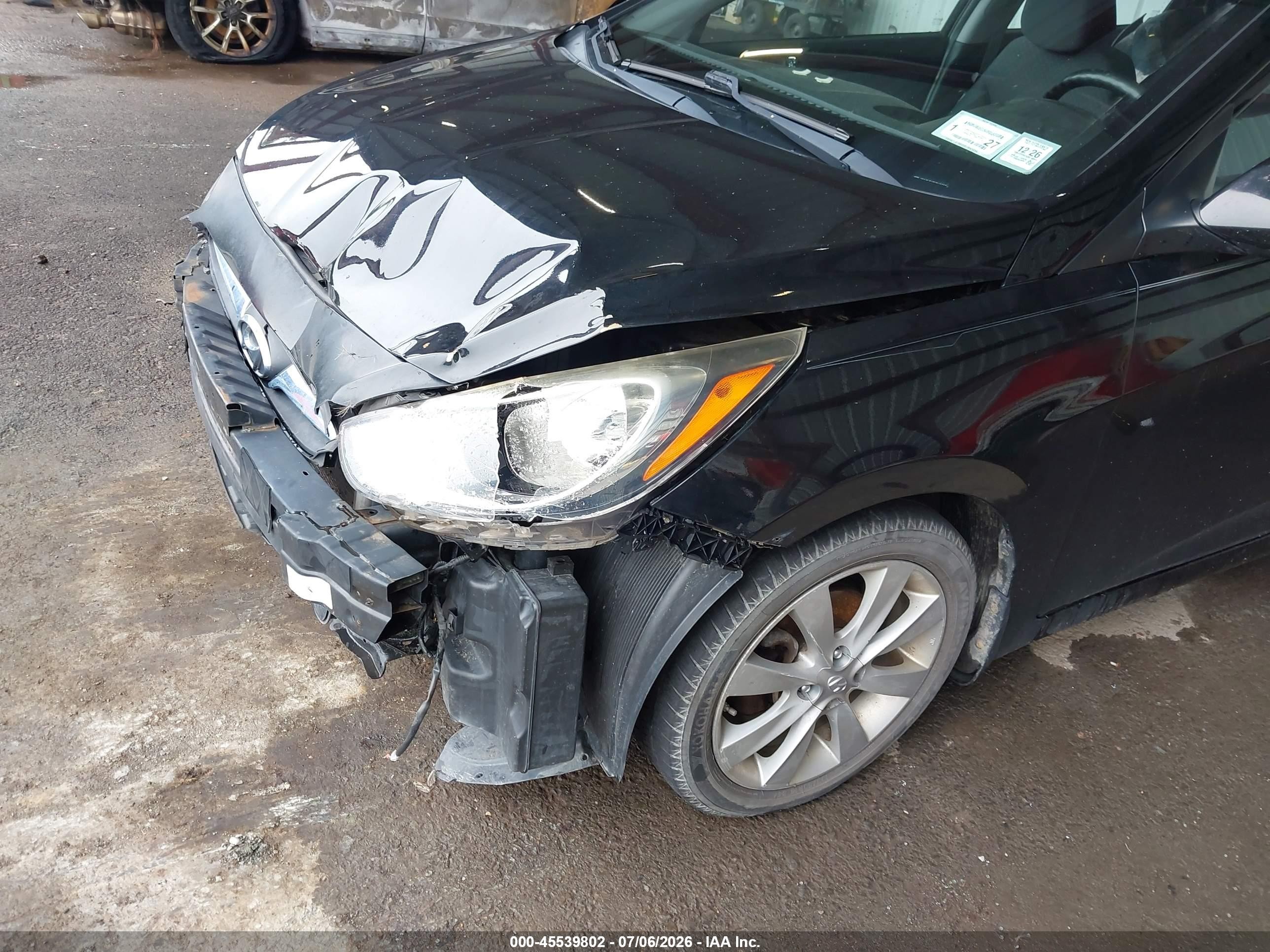 2013 Hyundai Accent Se Black vin: KMHCU5AEXDU100643