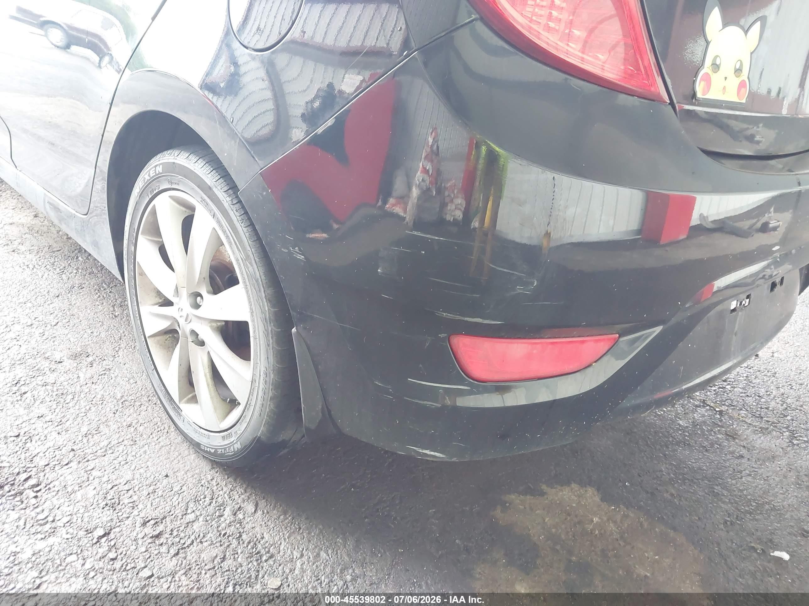 2013 Hyundai Accent Se Black vin: KMHCU5AEXDU100643