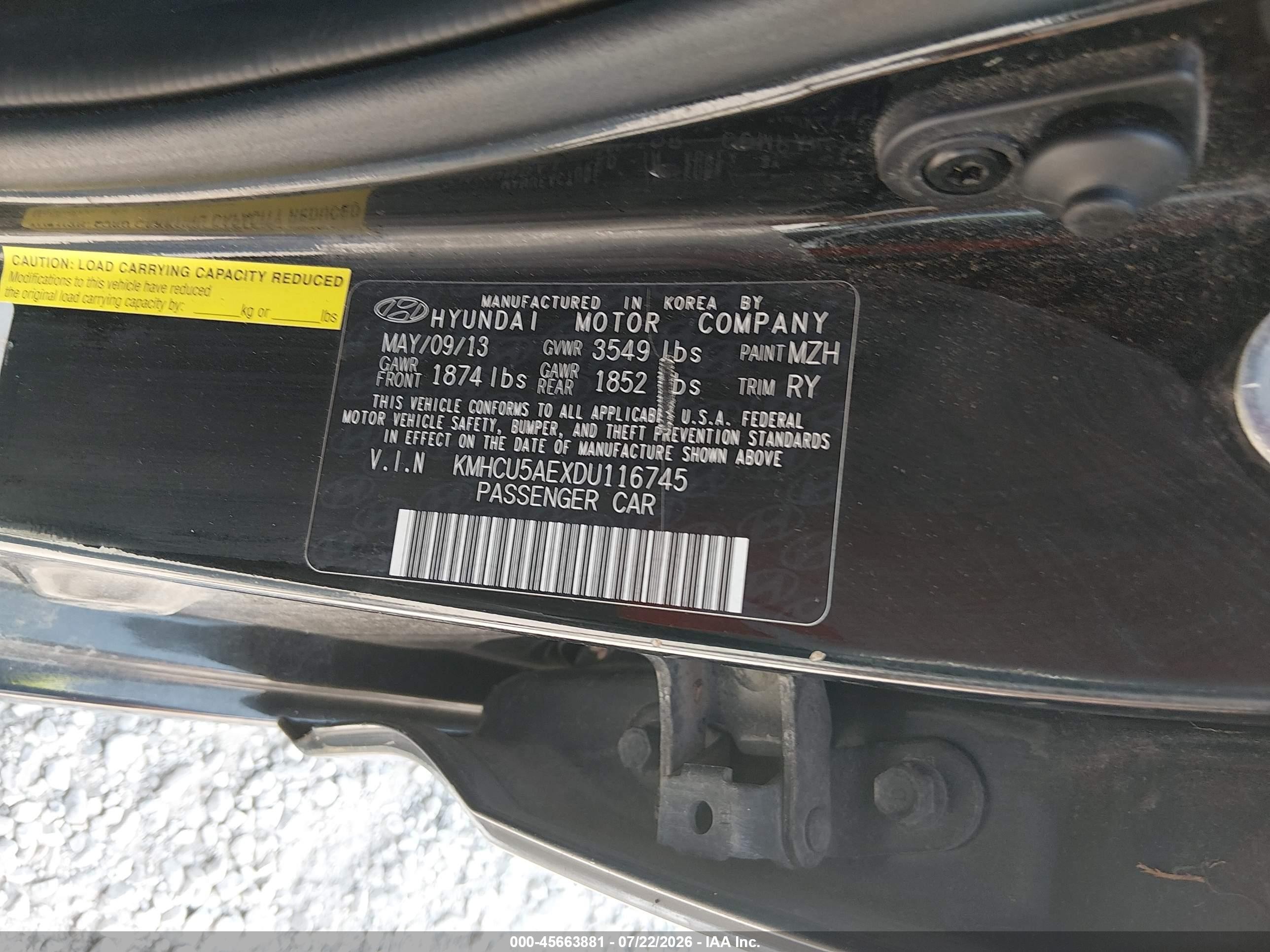 2013 Hyundai Accent Se Black vin: KMHCU5AEXDU116745