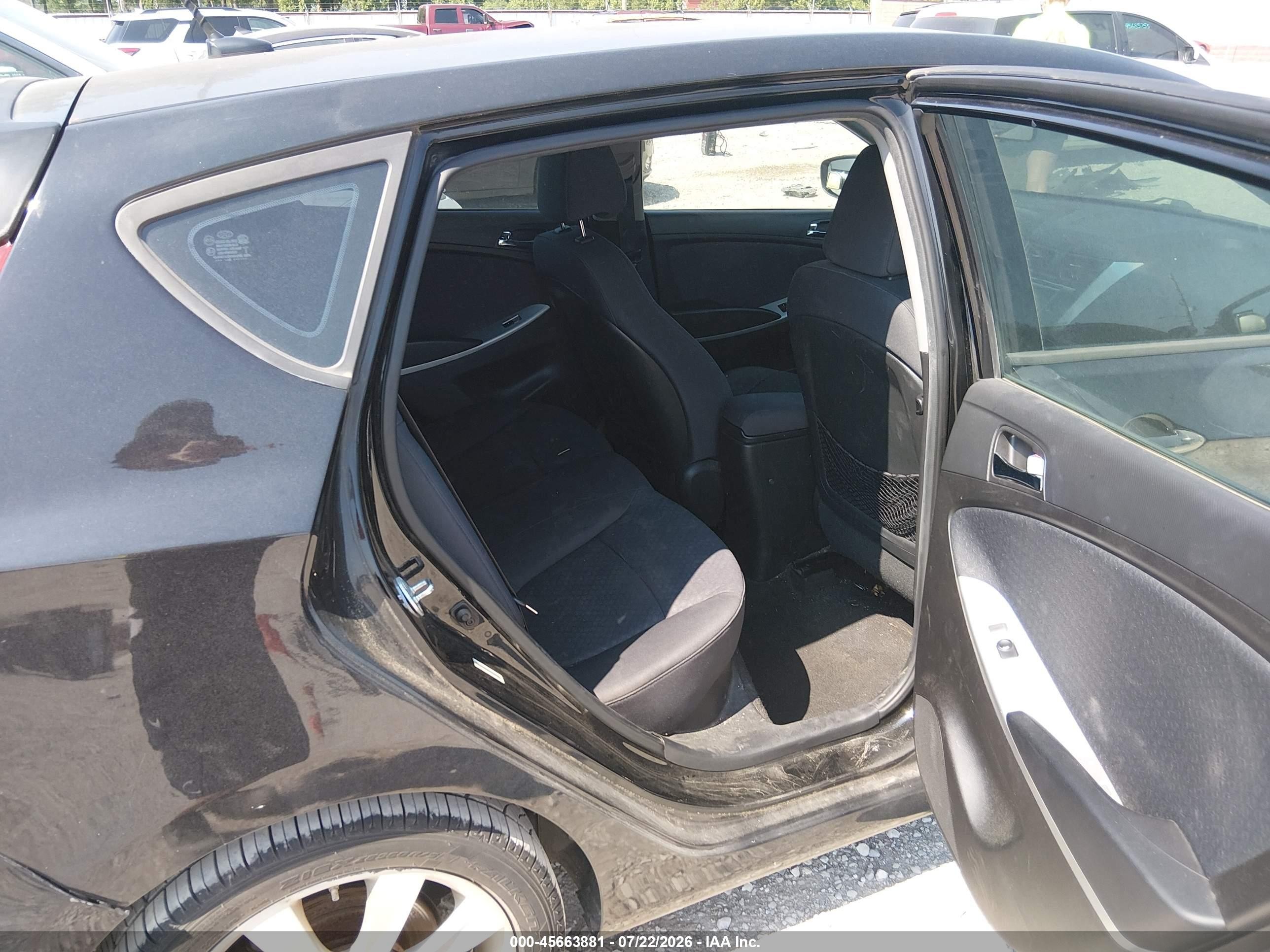 2013 Hyundai Accent Se Black vin: KMHCU5AEXDU116745