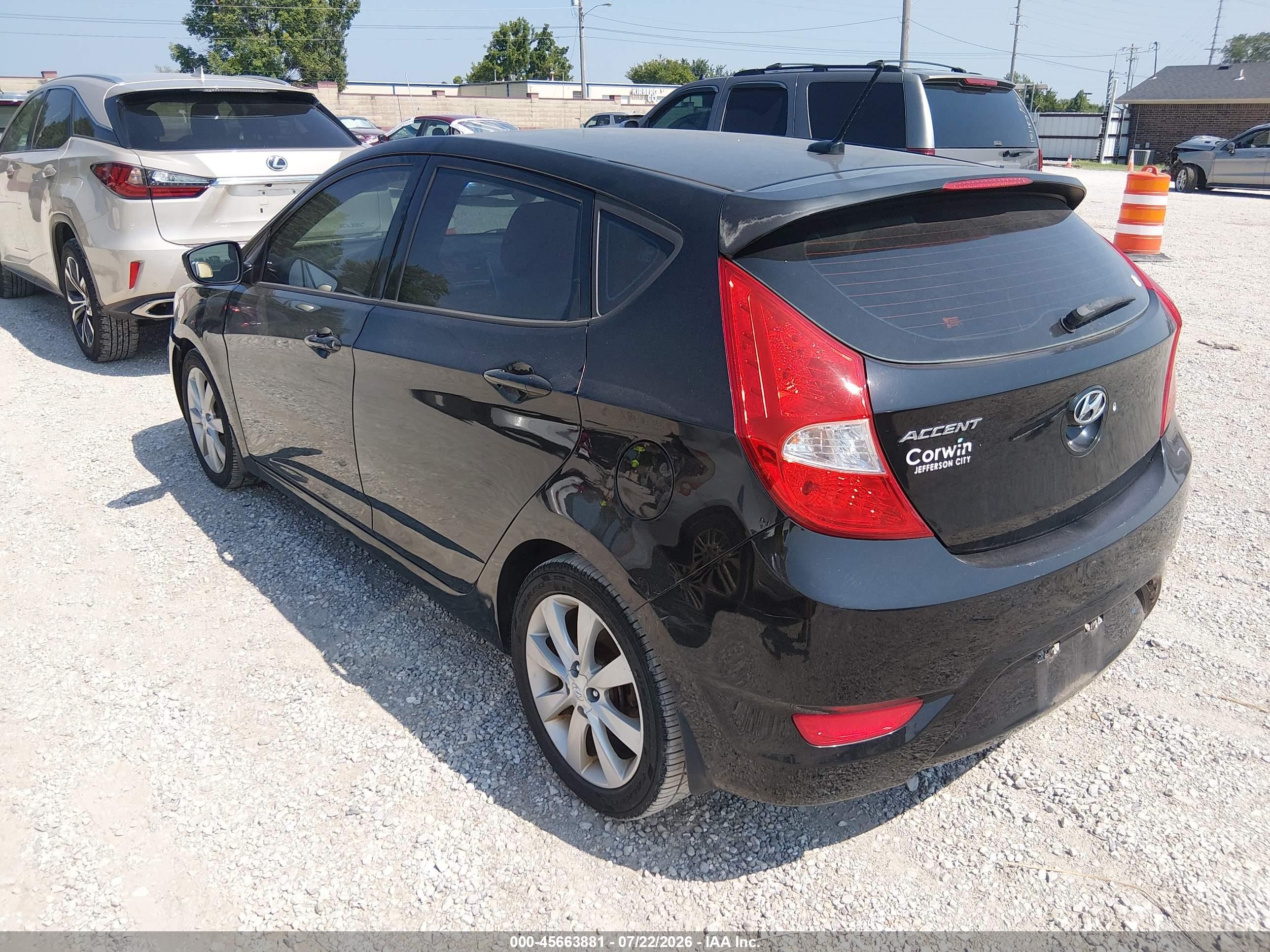 2013 Hyundai Accent Se Black vin: KMHCU5AEXDU116745
