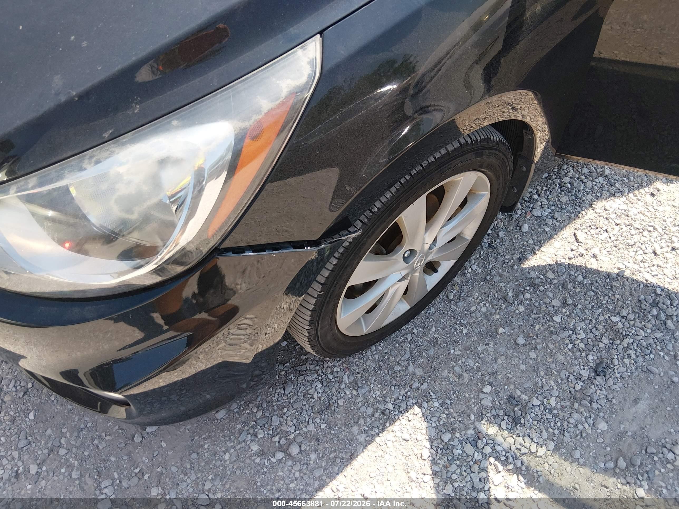2013 Hyundai Accent Se Black vin: KMHCU5AEXDU116745