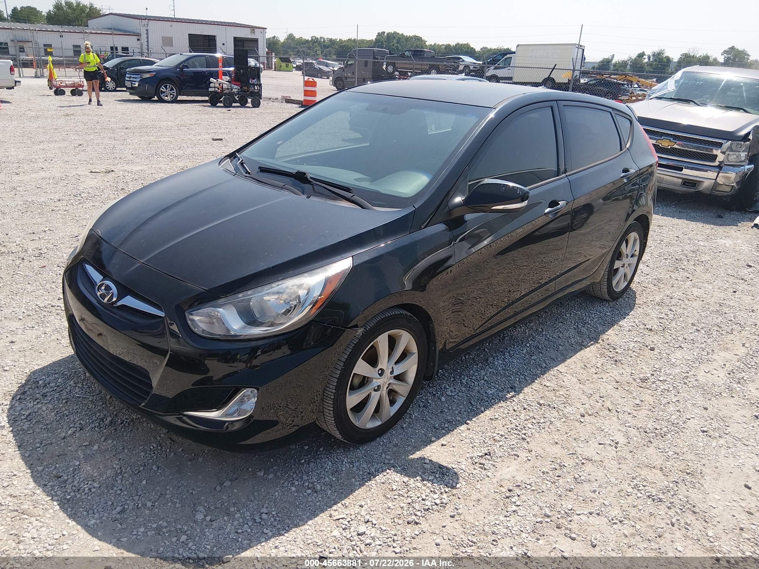 2013 Hyundai Accent Se Black vin: KMHCU5AEXDU116745