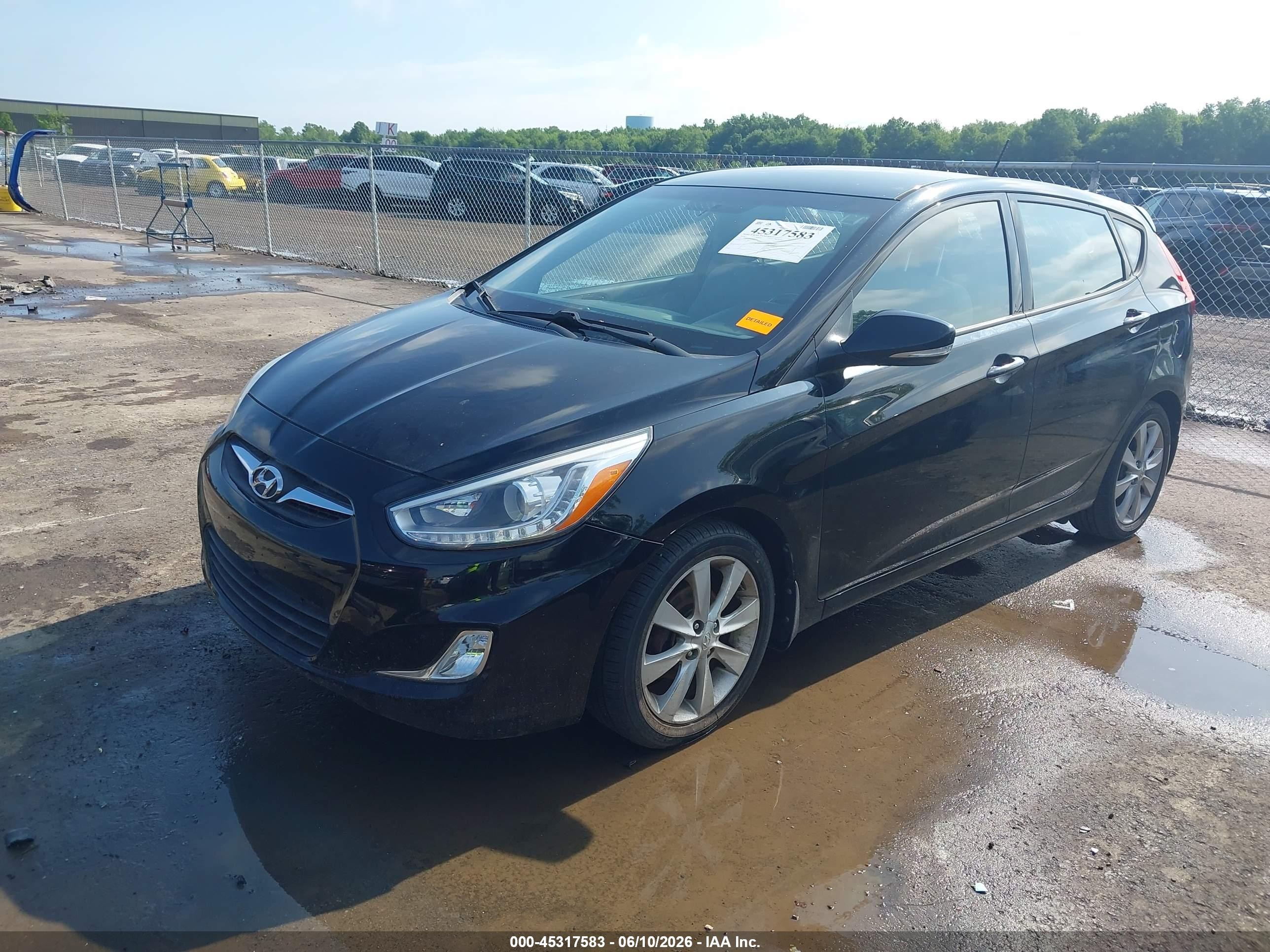 2014 Hyundai Accent Se Black vin: KMHCU5AEXEU177711
