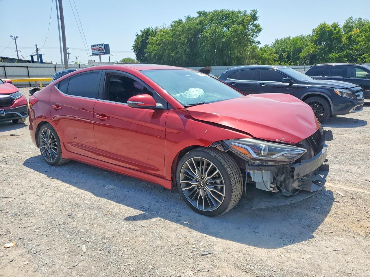 2018 Hyundai Elantra Sport Red vin: KMHD04LB3JU499078