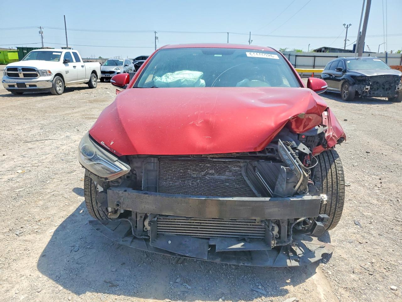 2018 Hyundai Elantra Sport Red vin: KMHD04LB3JU499078