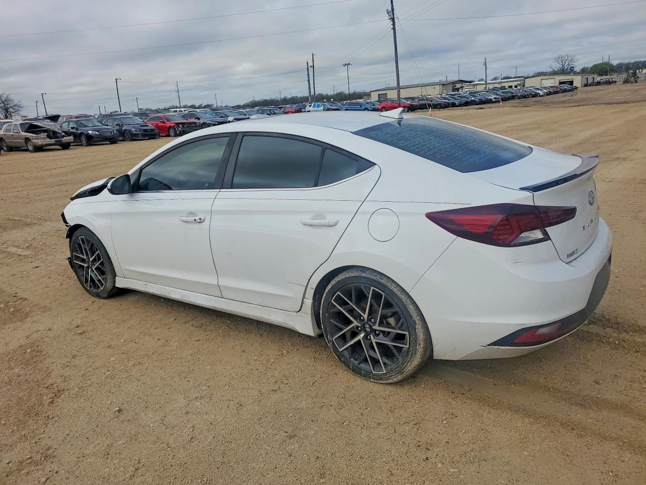 2020 Hyundai Elantra Sport White vin: KMHD04LB4LU012621