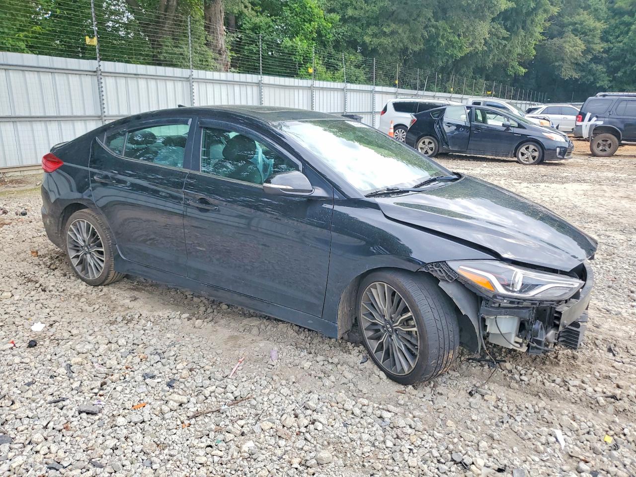 2018 Hyundai Elantra Sport Black vin: KMHD04LB7JU679714
