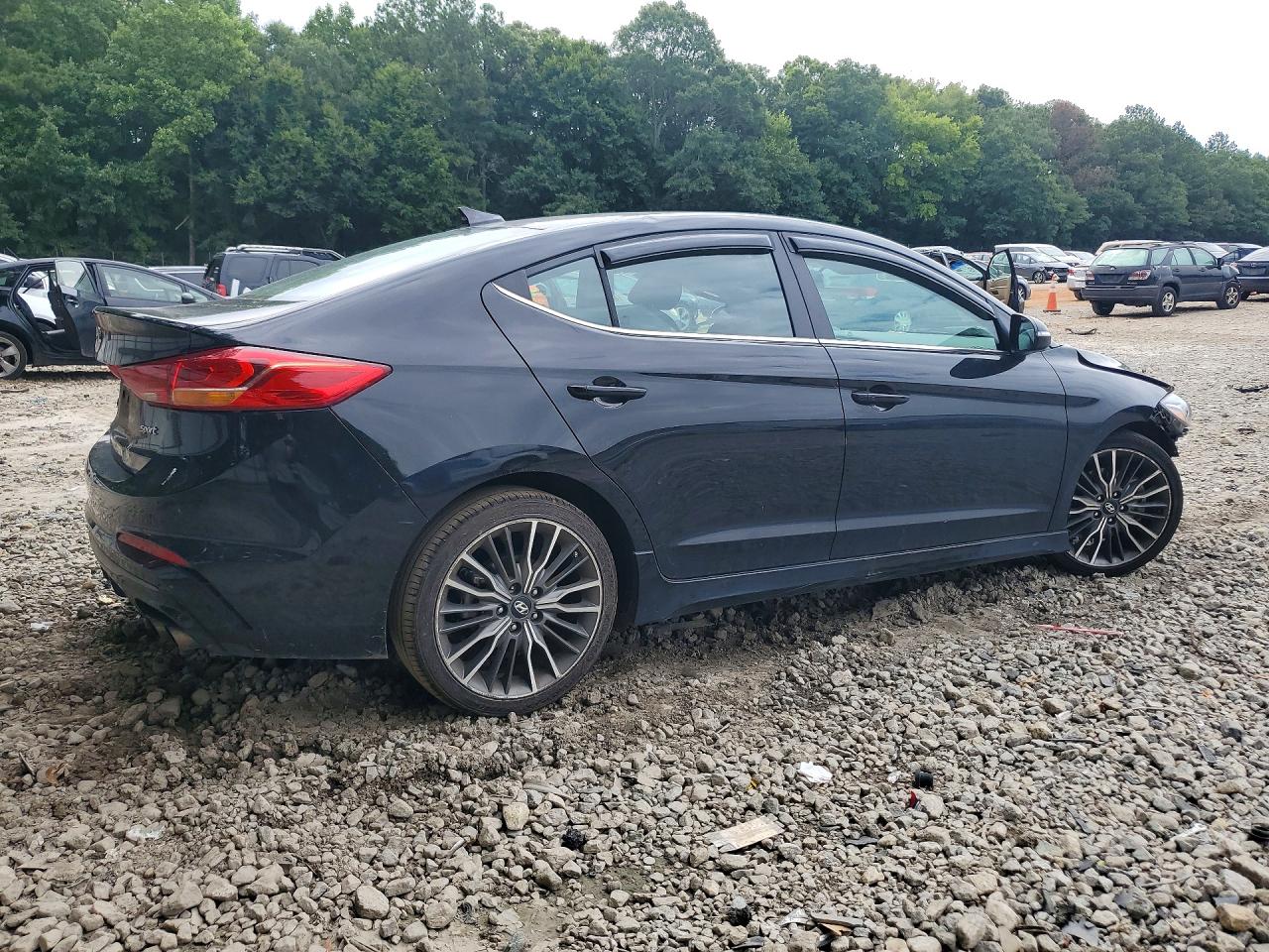 2018 Hyundai Elantra Sport Black vin: KMHD04LB7JU679714