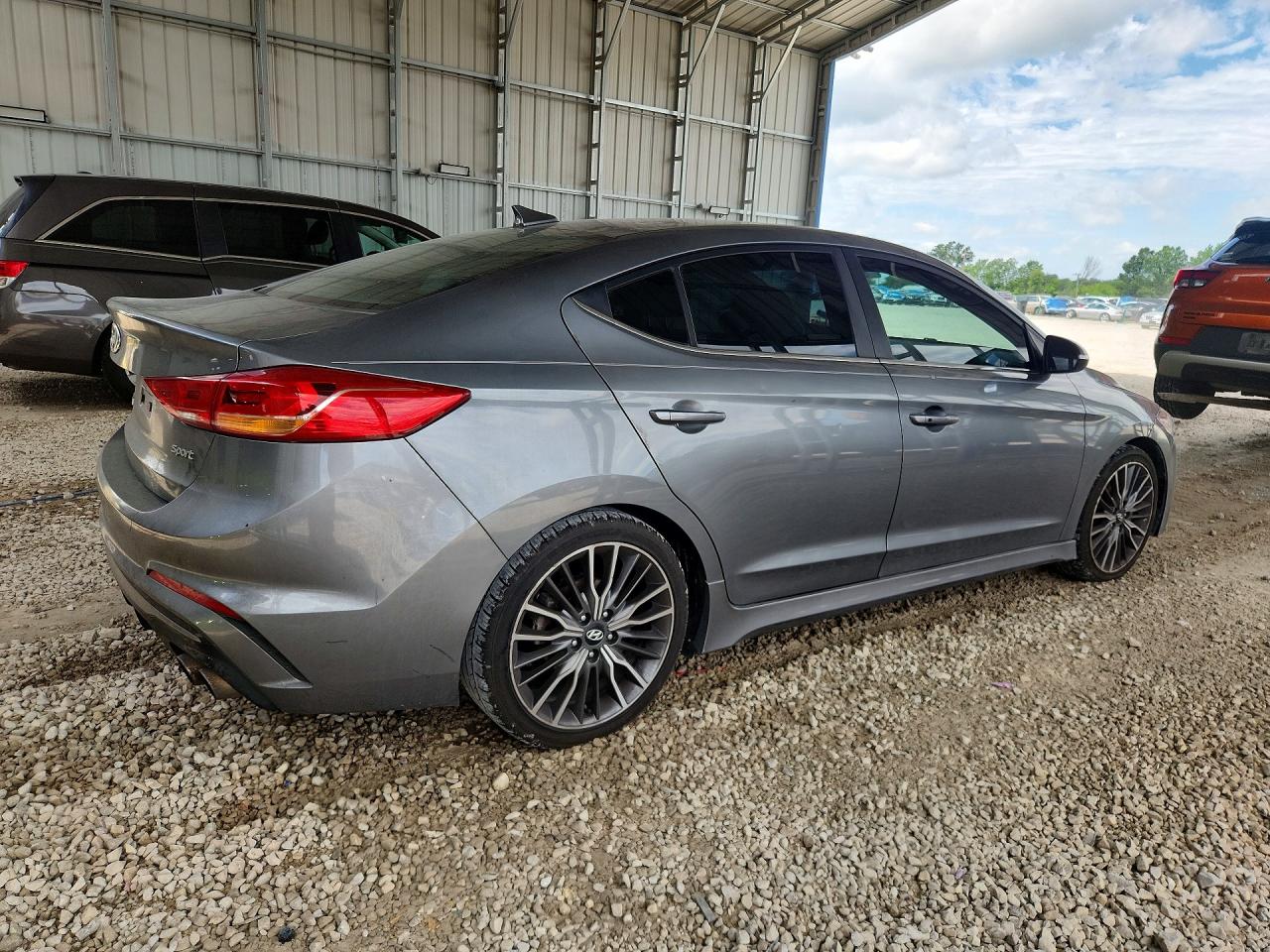 2017 Hyundai Elantra Sport Gray vin: KMHD04LBXHU353948