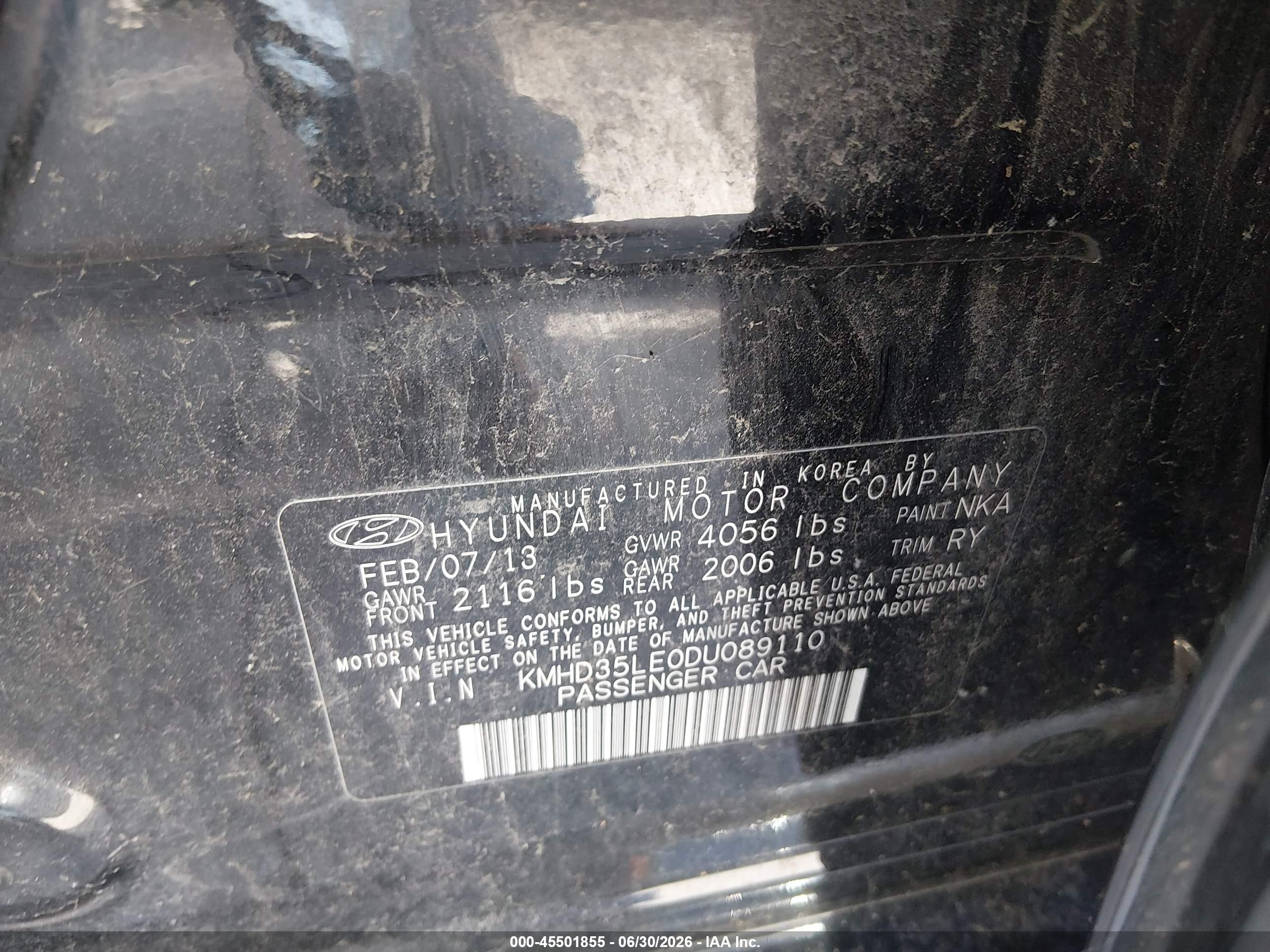 2013 Hyundai Elantra Gt   Черный vin: KMHD35LE0DU089110
