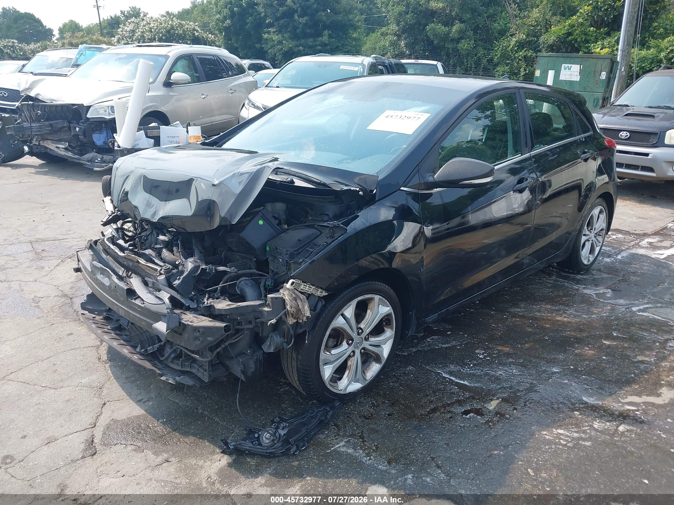 2013 Hyundai Elantra Gt   Black vin: KMHD35LE0DU089978