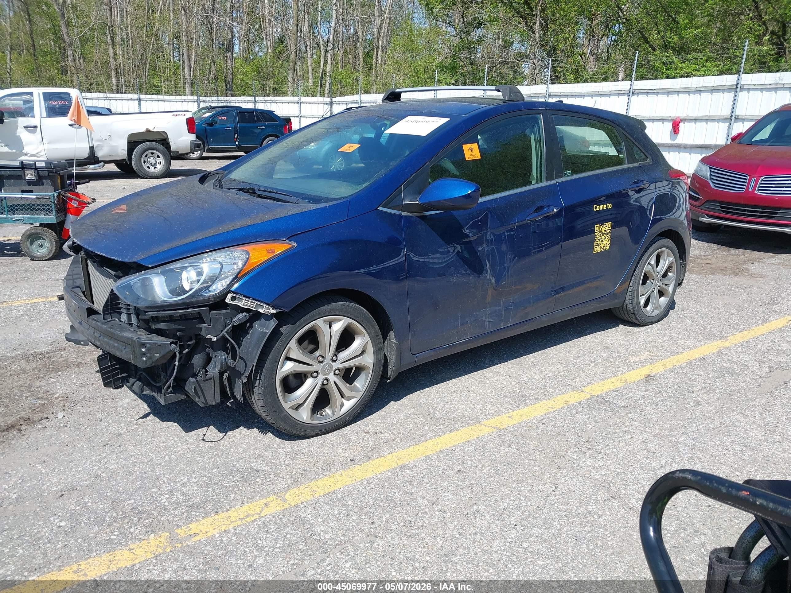 2013 Hyundai Elantra Gt Blue vin: KMHD35LE1DU081033