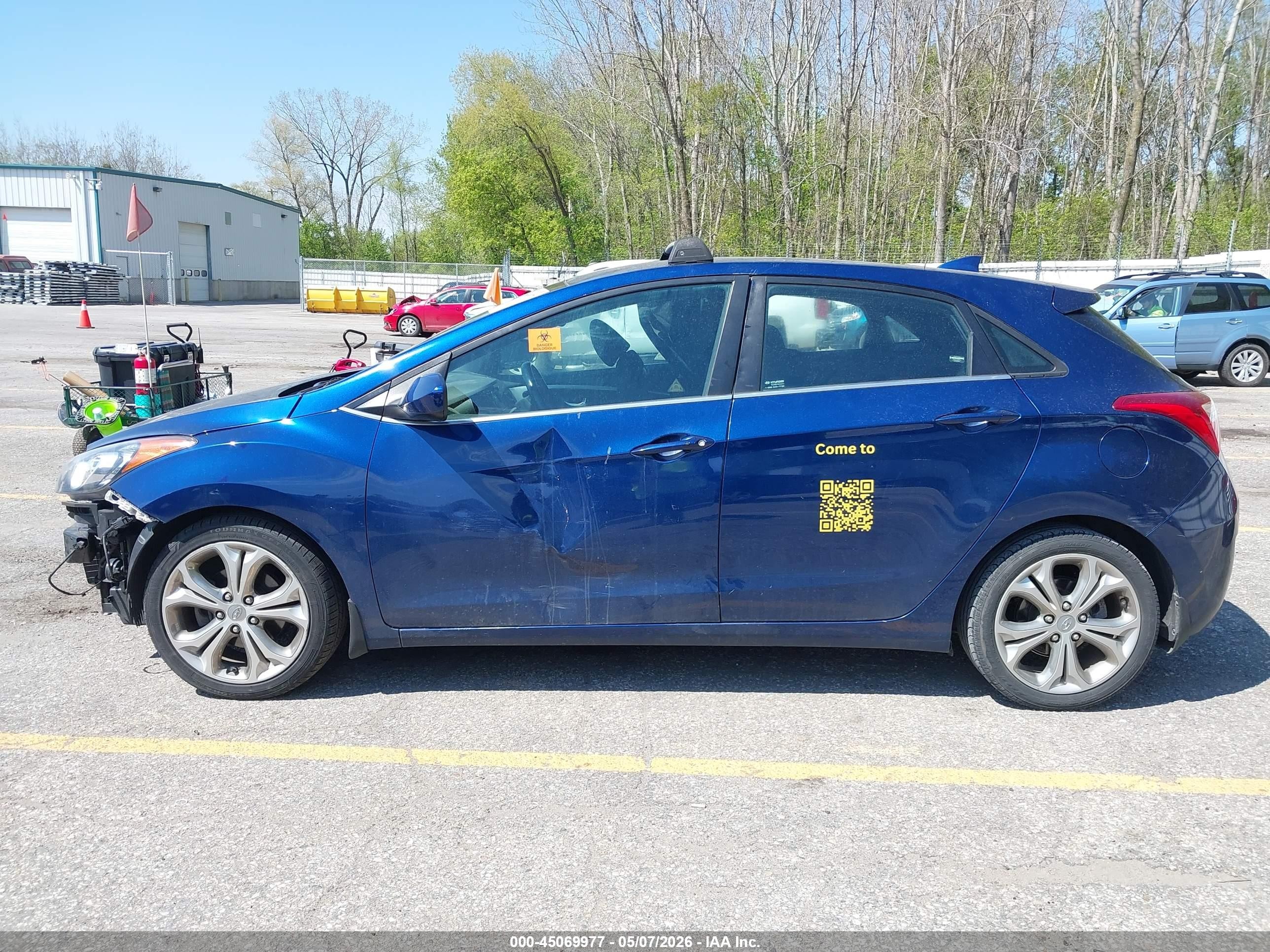 2013 Hyundai Elantra Gt Blue vin: KMHD35LE1DU081033