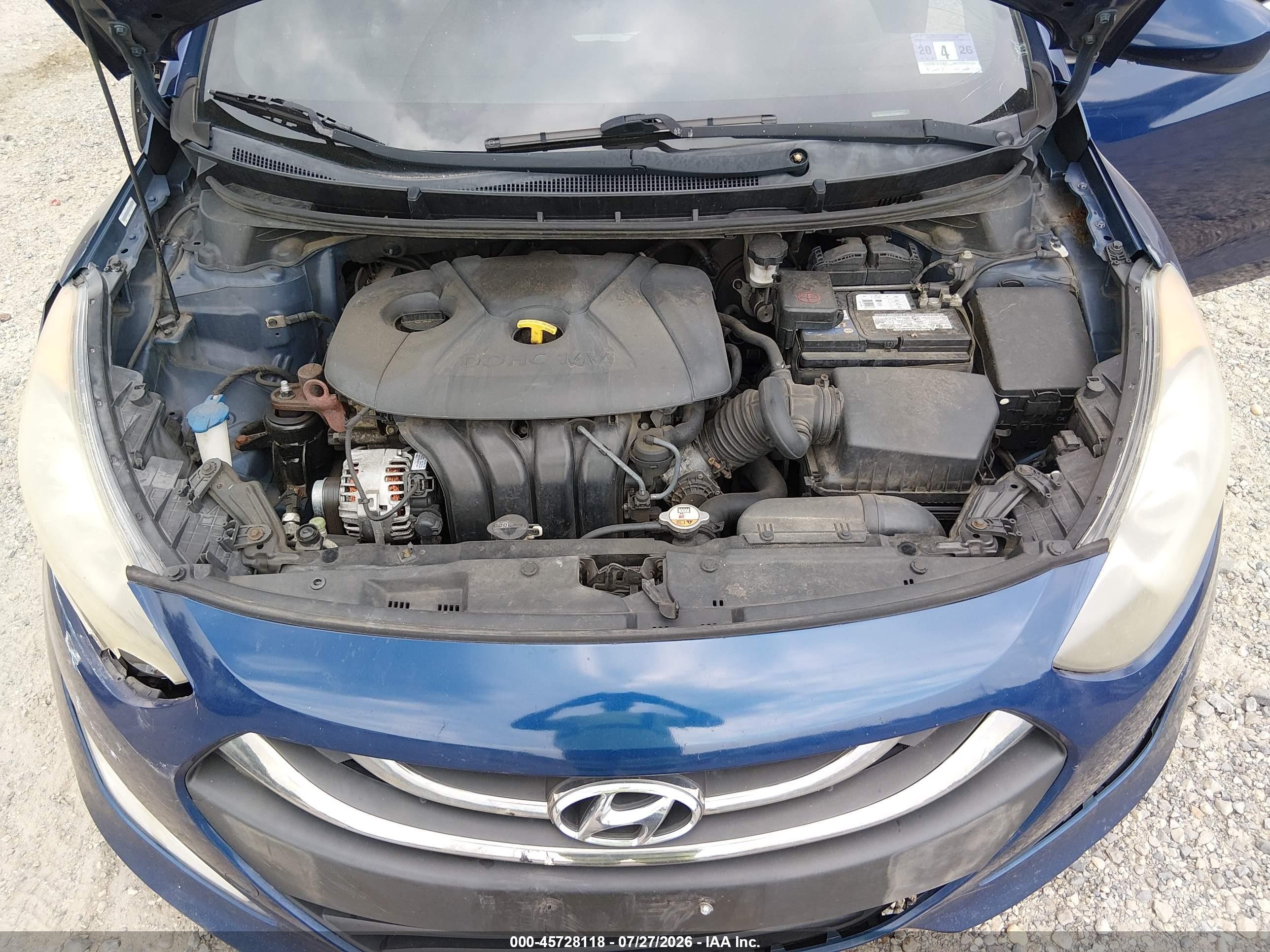 2013 Hyundai Elantra Gt   Blue vin: KMHD35LE1DU086393